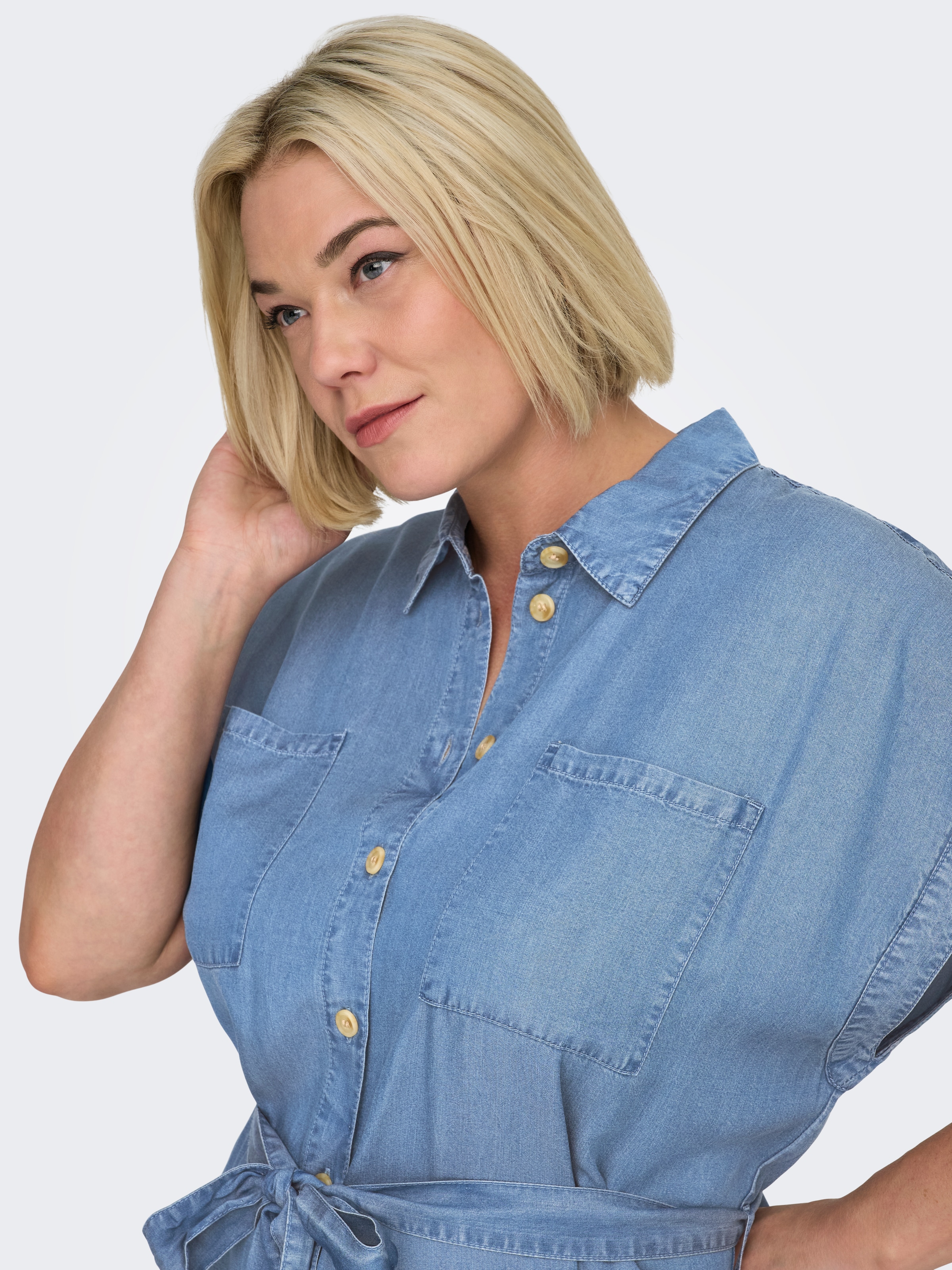 ONLY CARMAKOMA Jeanskleid »CARPEMA HANNOVER SS DNM SH DRESS NOOS«