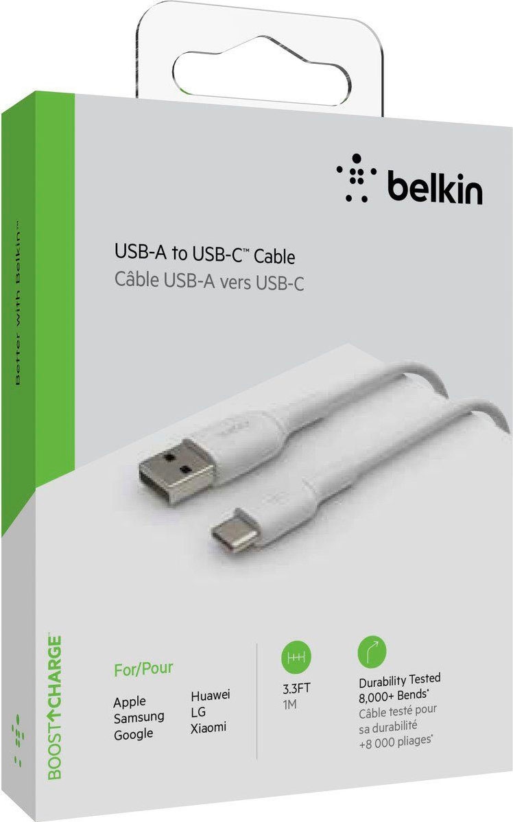 Image of Belkin USB-Kabel "BoostCharge USB-C/USB-A Kabel PVC, 1m" USB-C USB Typ A 100 cm