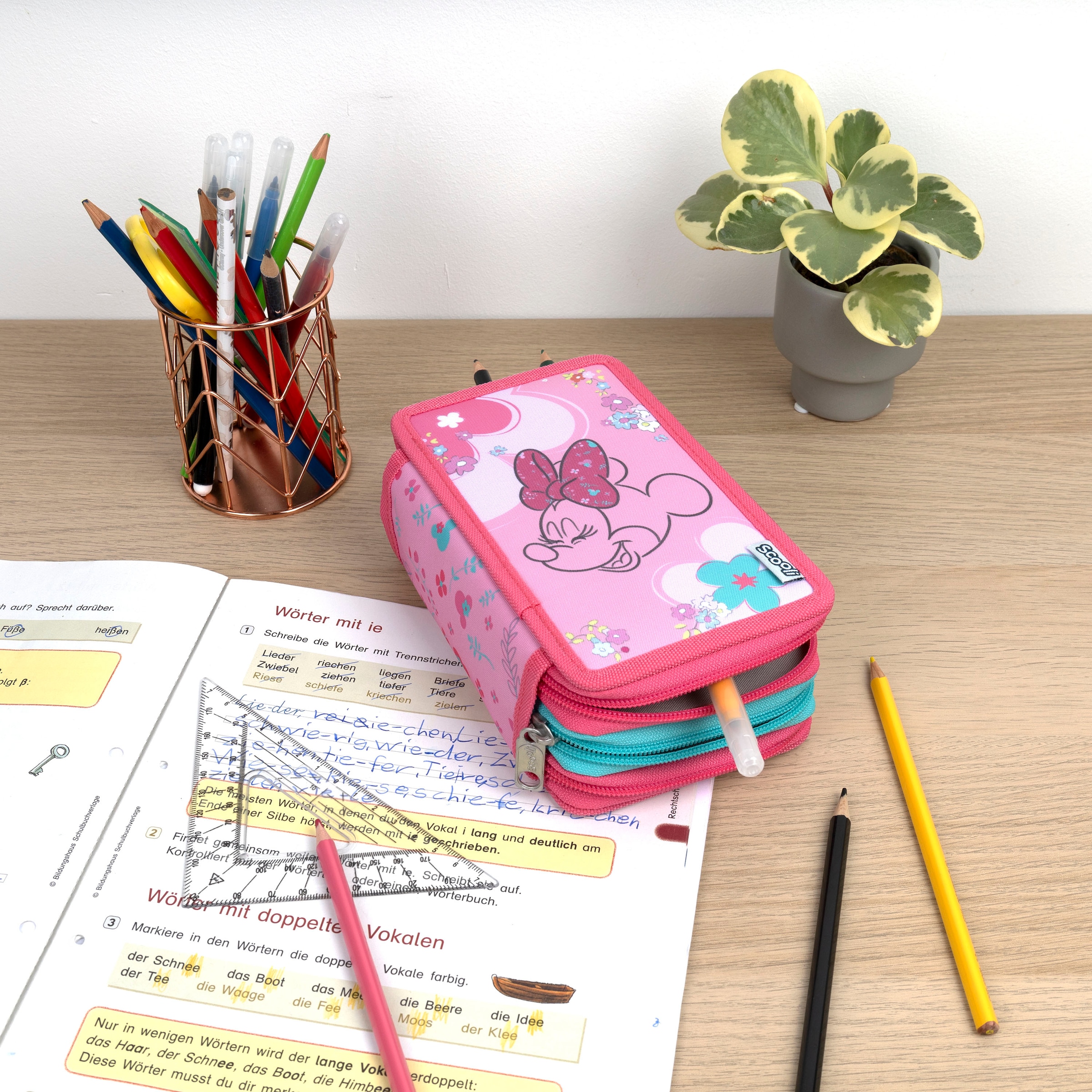 Scooli Trousse à crayons »Tripledecker, Minnie Mouse«