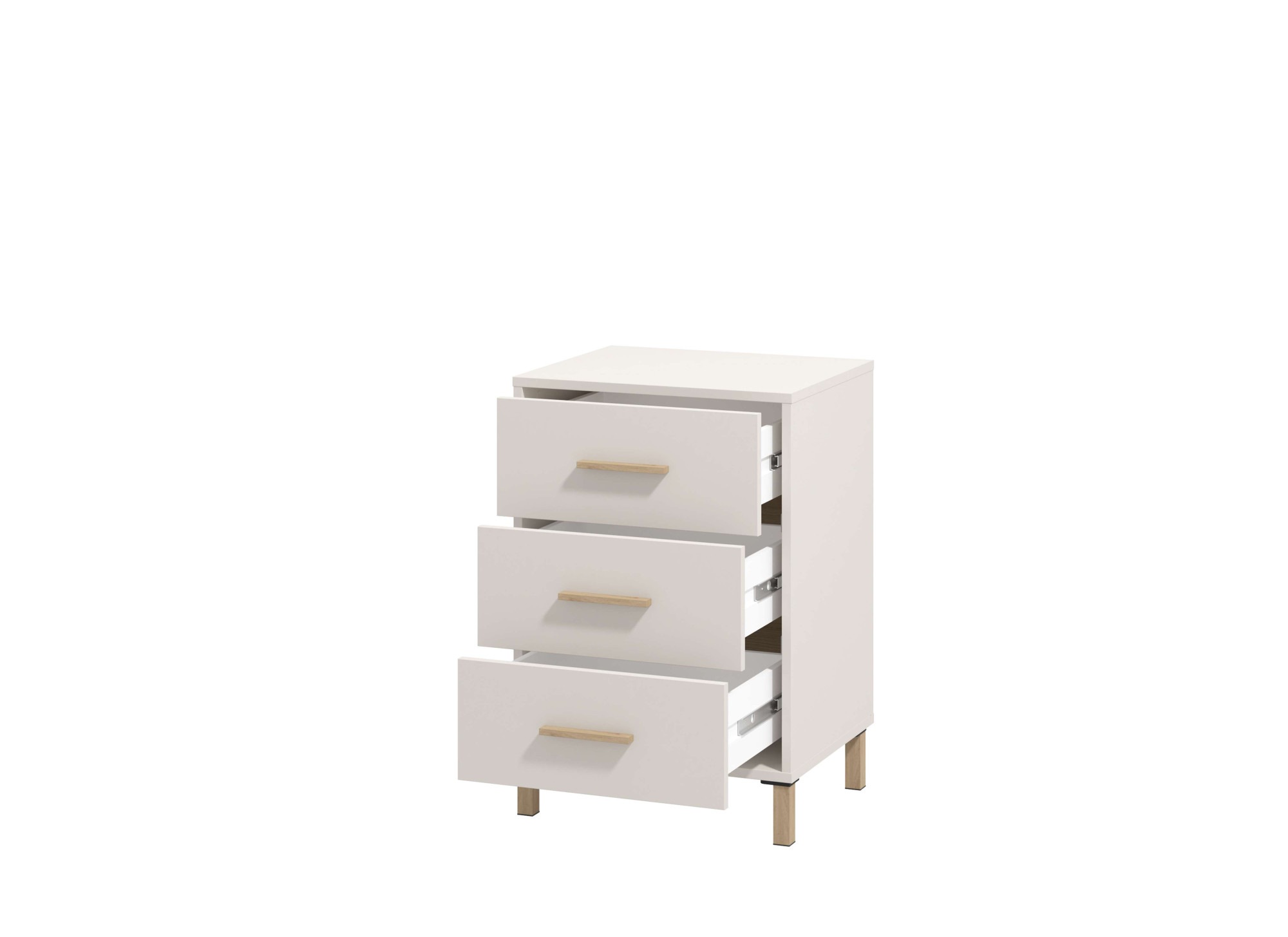 Home affaire Nachtkommode »Belfort Nachtschrank Nachttisch Made in Europe« mit 2 oder 3 Schubladen, FSC®-zertifizierter, Trendfarbe cashmere