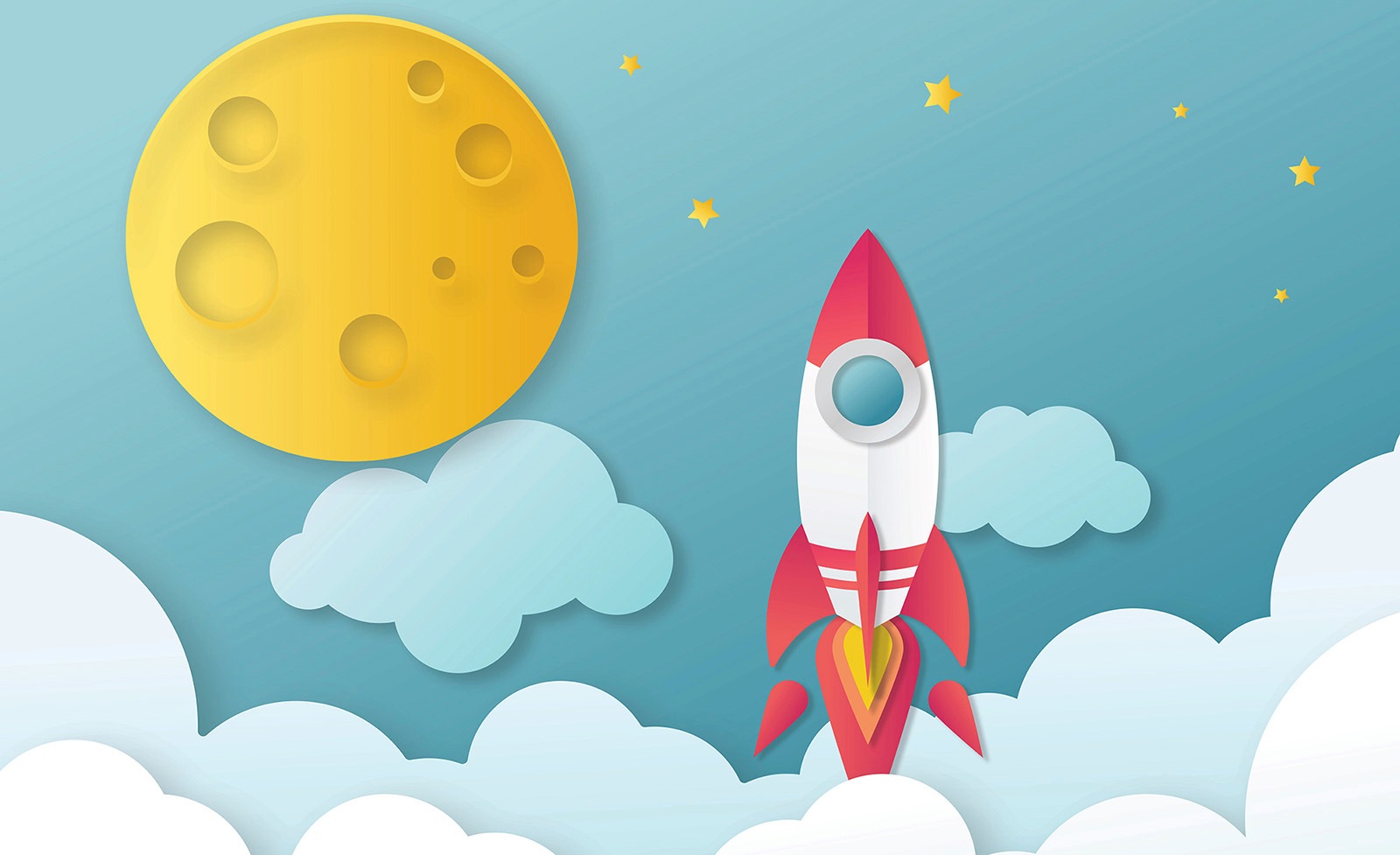 Image of Consalnet Papiertapete »Kindermotiv Rakete«, Comic bei Ackermann Versand Schweiz