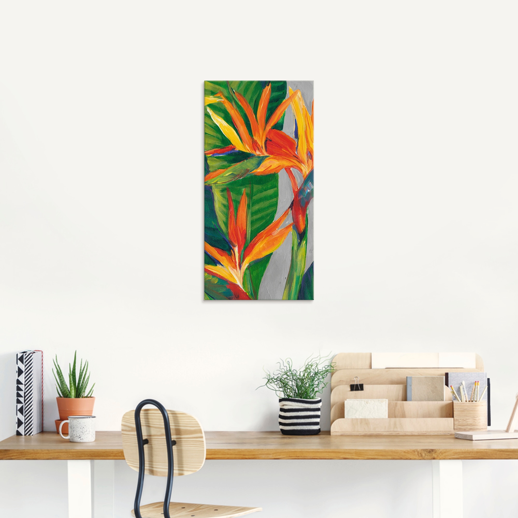 Artland Glasbild »Paradiesvogel II«, Pflanzen, (1 St.), in verschiedenen Grössen