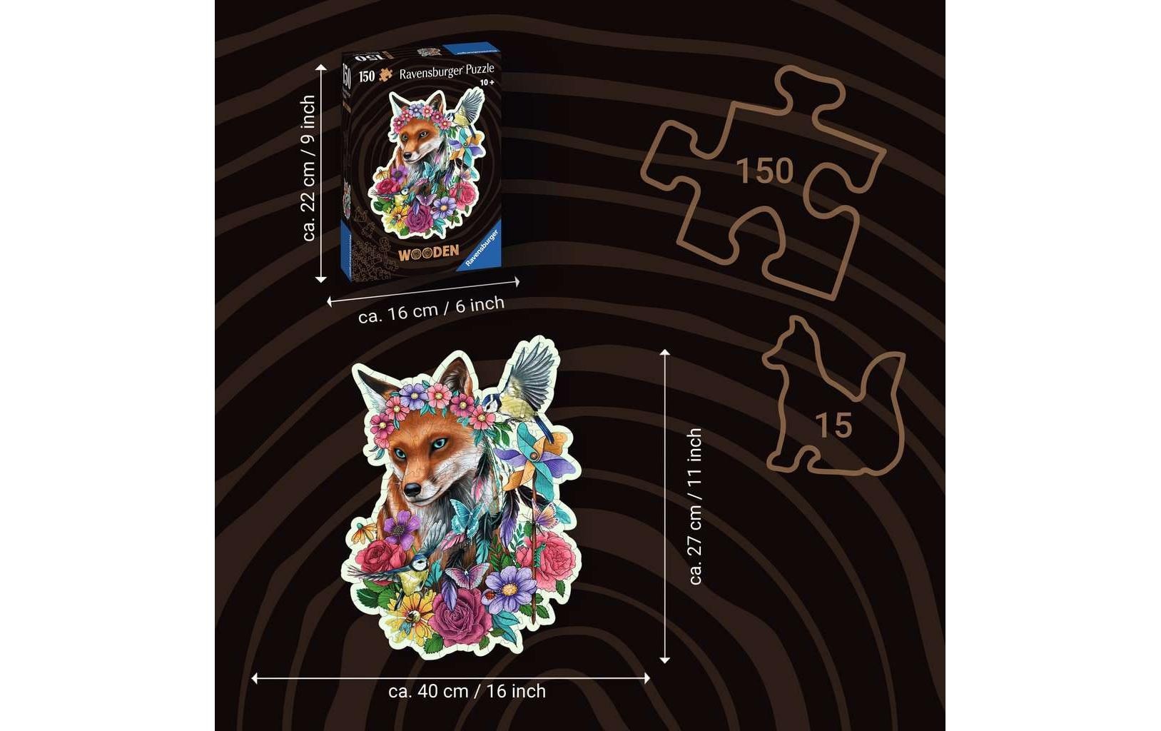 Ravensburger Puzzle »Wooden, Bunter Fuchs« fabriqué en Europe