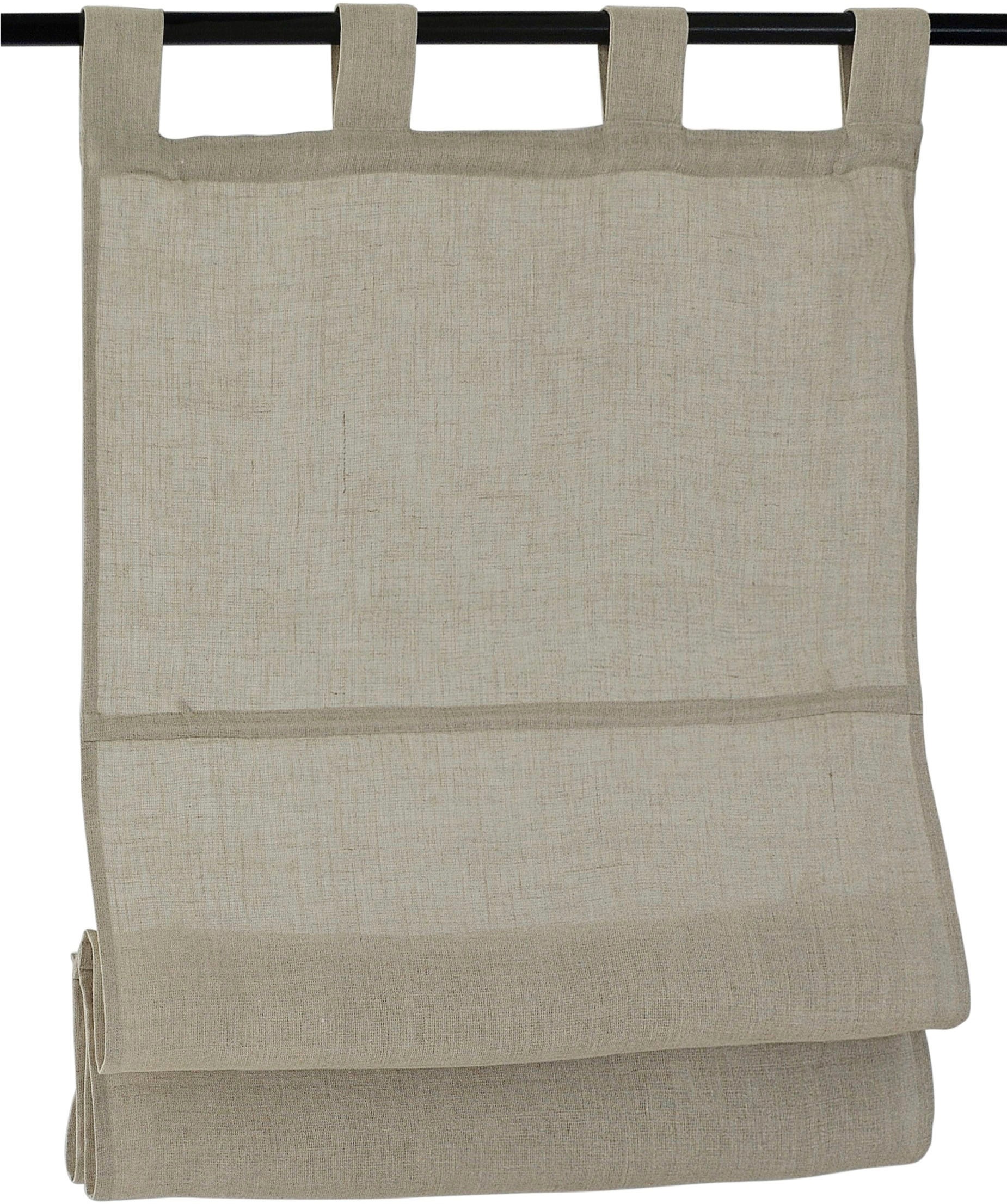 Image of Kutti Raffrollo »Metis Leinen«, mit Schlaufen, freihängend, 100% reines Leinen bei Ackermann Versand Schweiz