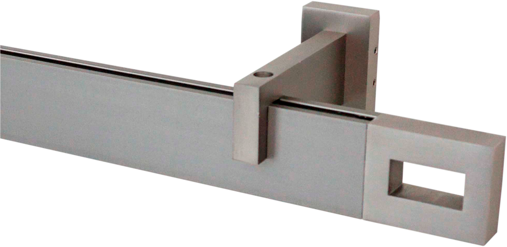 GARESA Gardinenstange "FLAT" 1 läufig-läufig Wunschmaßlänge Rechteckprofil, Wandmontage, perfekter Lauf, modern, verlängerbar