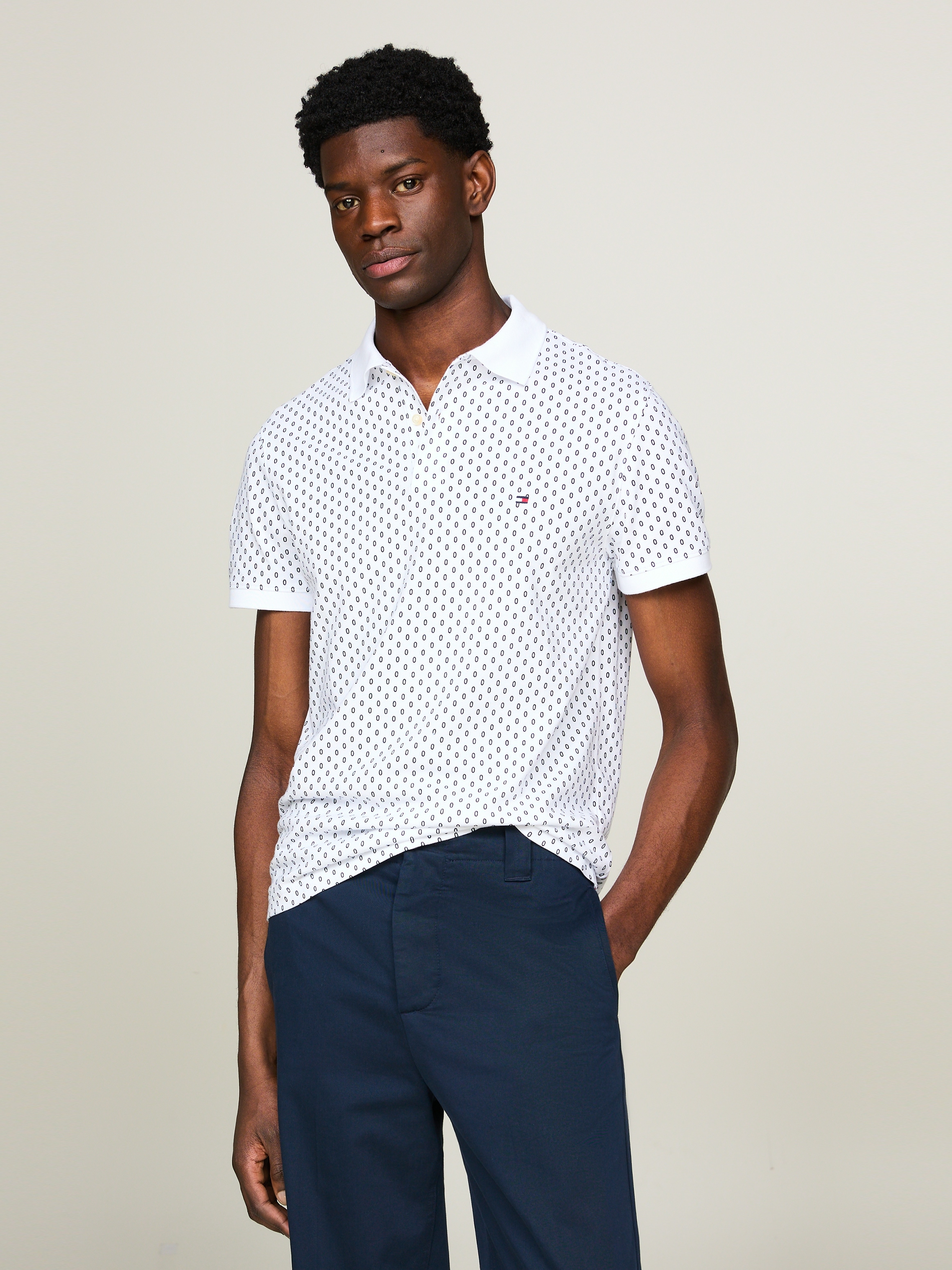 Tommy Hilfiger Poloshirt »MICRO PRINT SLIM POLO«