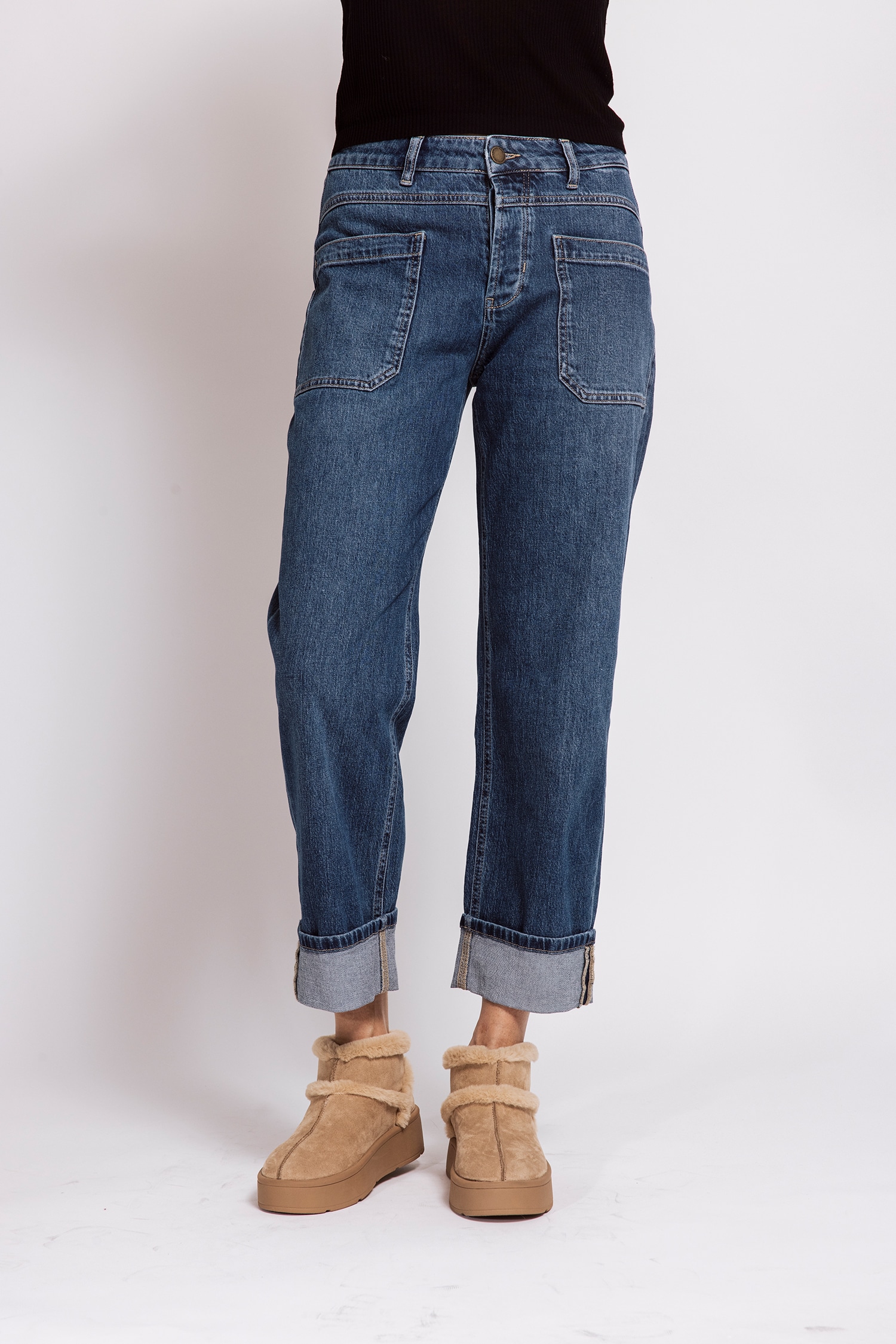 Image of Zhrill Weite Jeans "KARLI" Jeans mit Aufschlag, aus Baumwollmischung mit Elasthan