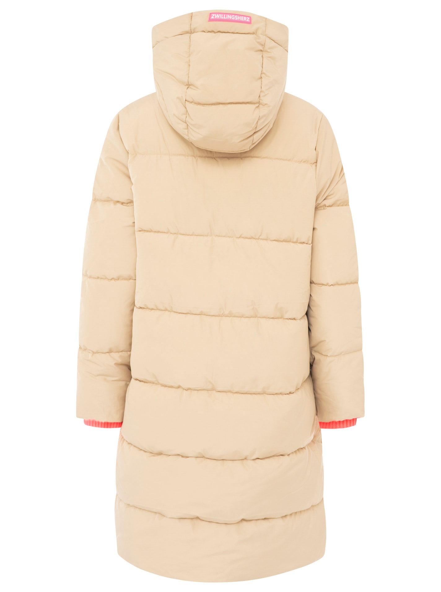 Zwillingsherz Manteau matelassé »„Leo Kapuze“« capuche avec doublure léopard, fermeture éclair, poches, poignets élastiques
