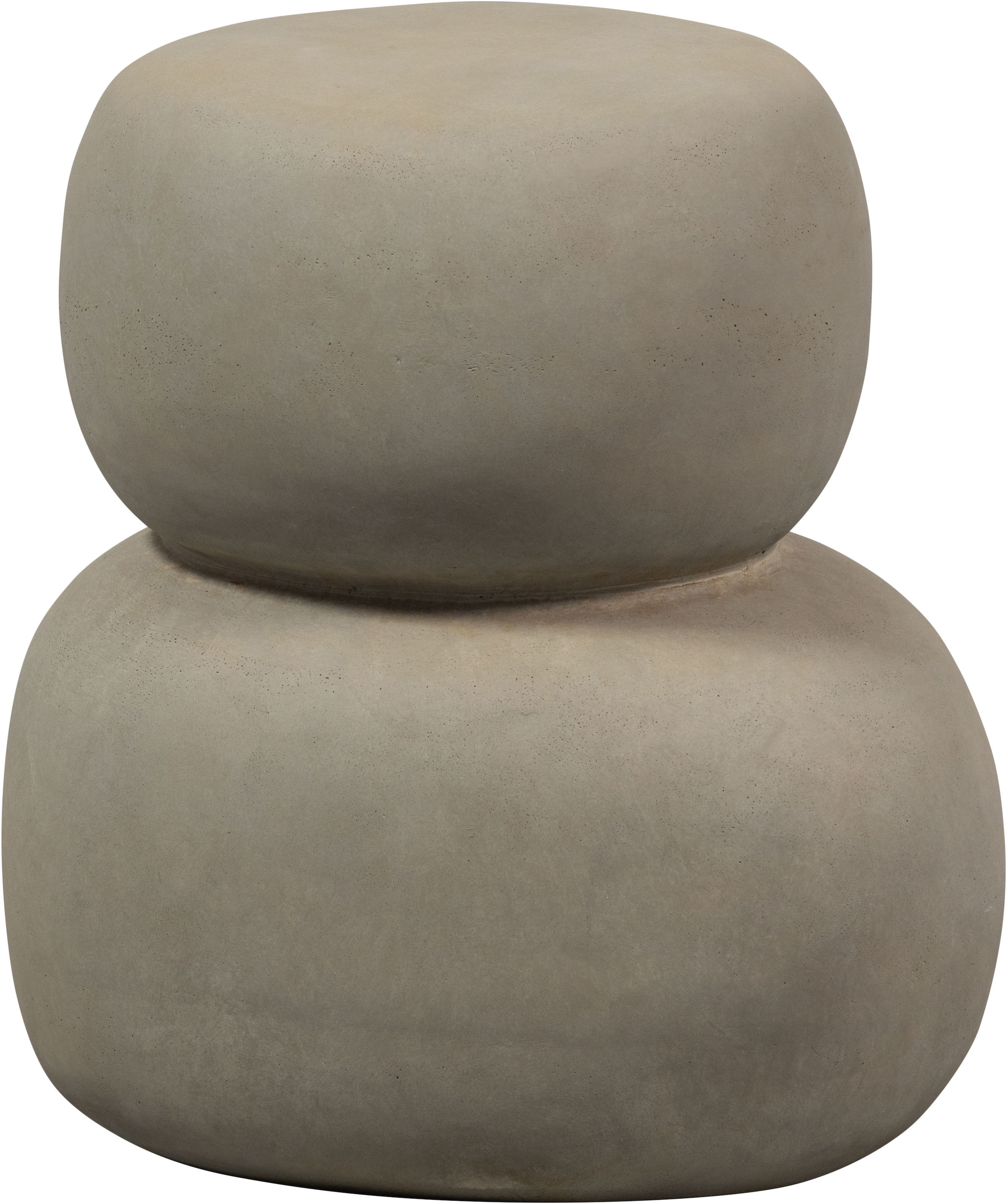 WOOOD Table d'appoint »Oda aus Fiberclay in Betonoptik, organisch gestapelt 41x35x47 cm« Capacité de charge 20 kg, épaisseur du matériau 1 cm, dessous creux