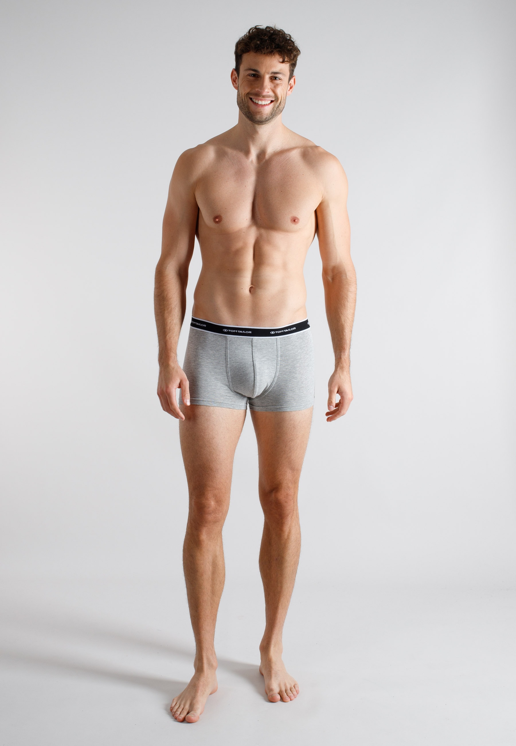 TOM TAILOR Boxershorts »Kentucky« Packung, 2er Pack,  weich, bequem, basic, eng, atmungsaktiv, Logobund, Baumwollmix