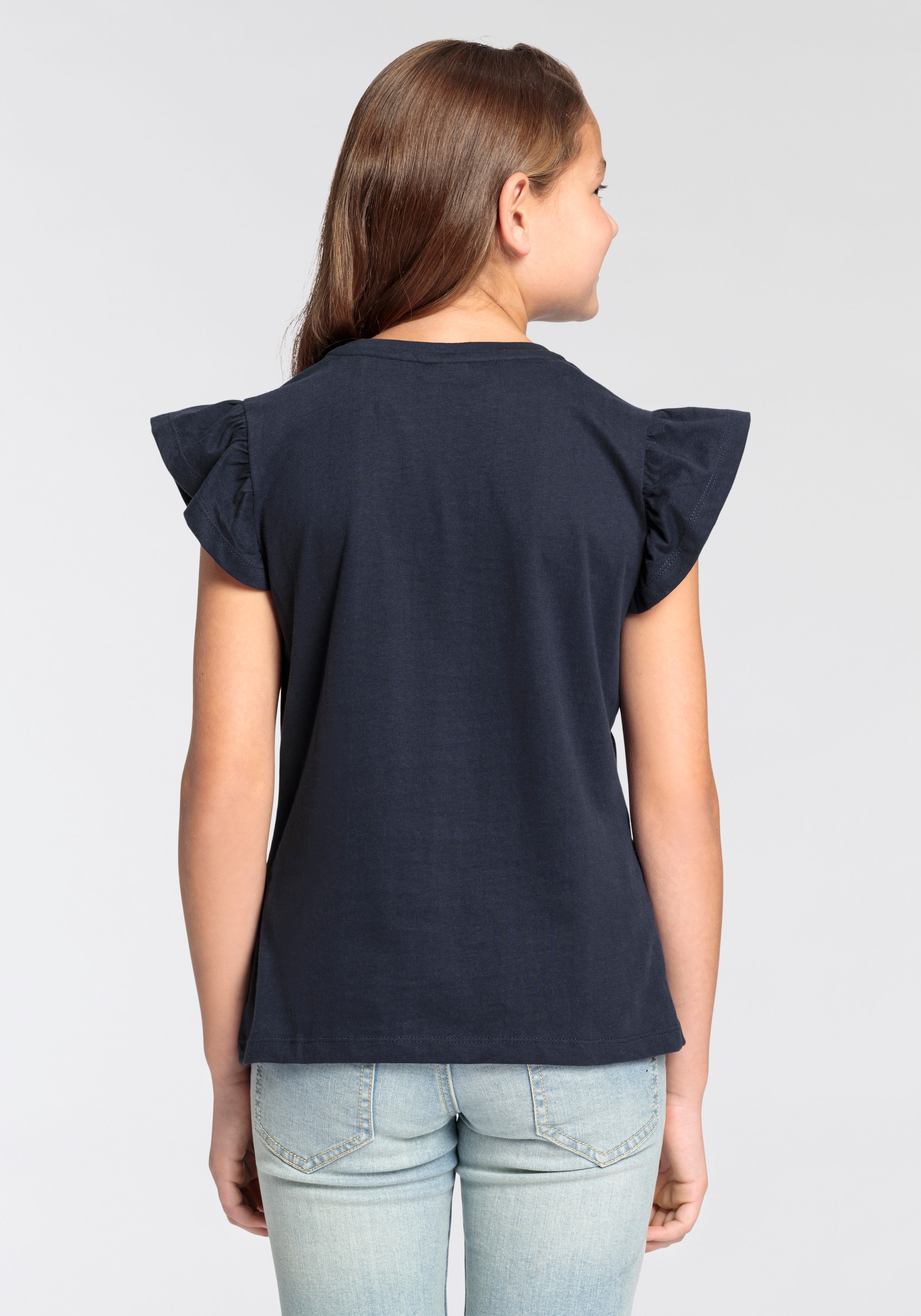 KangaROOS T-Shirt »Kangaroos Mädchen«, mit modischen Rüschenärmeln