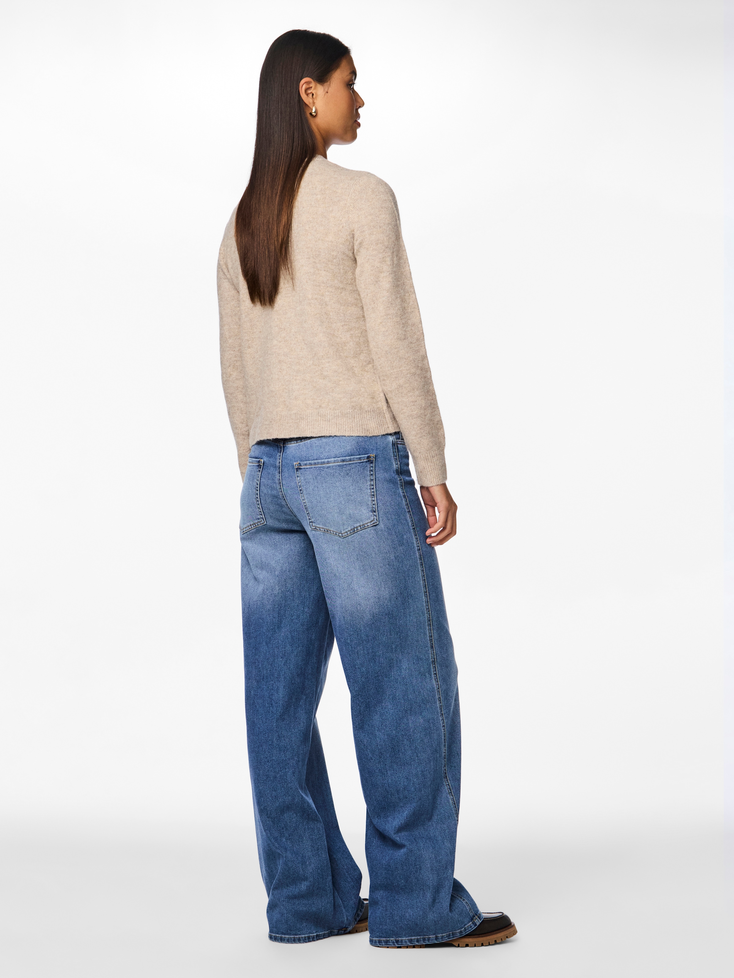 pieces Strickjacke »PCMALOU LS KNIT CARDIGAN NOOS BC« Materialmix, slim fit