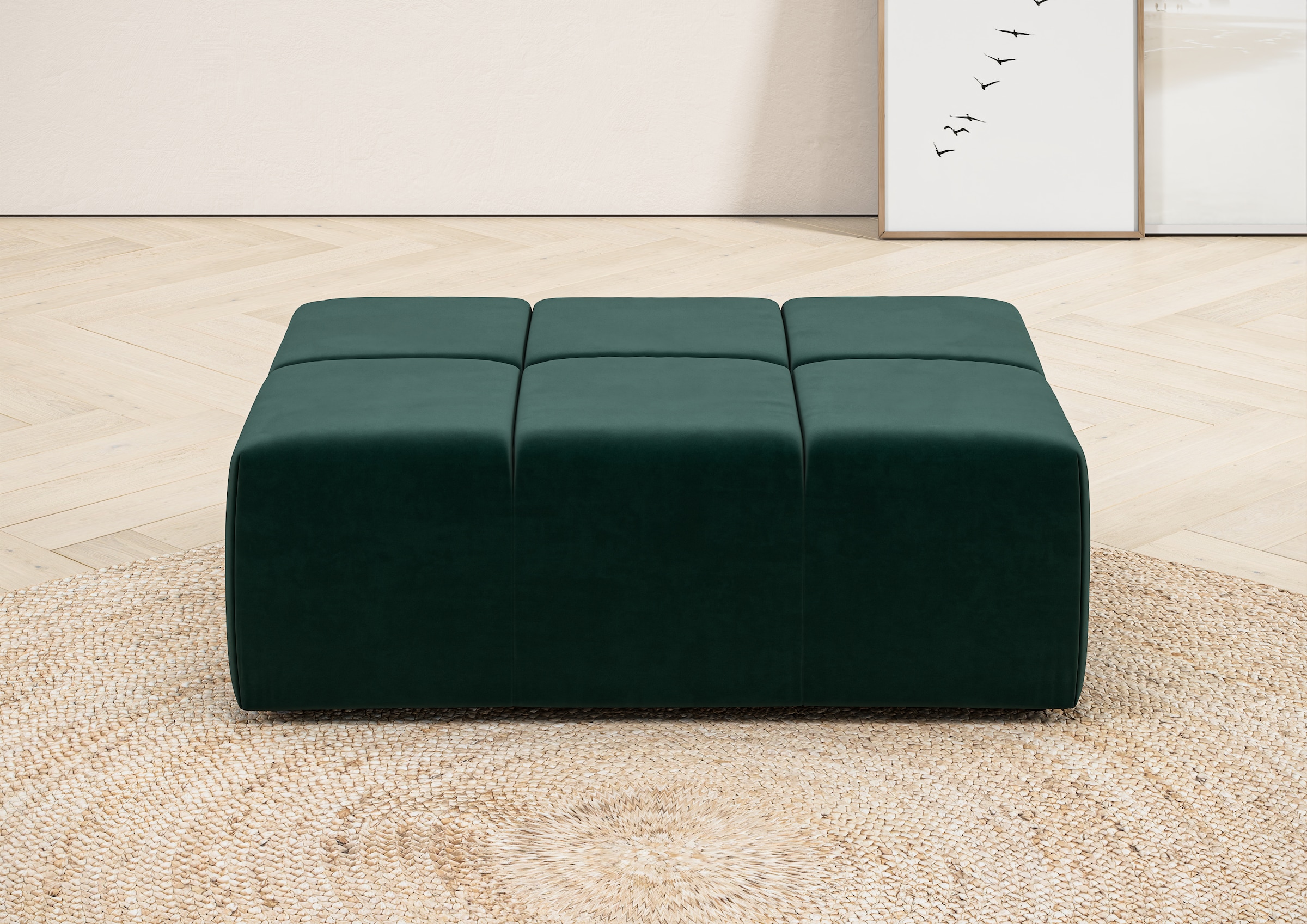 Home affaire Polsterhocker »Ancona, Polsterhocker passend zum Sofa, Breite 107 cm« passend zur "Ancona"-Polsterserie, auch in Cord + Easy Care