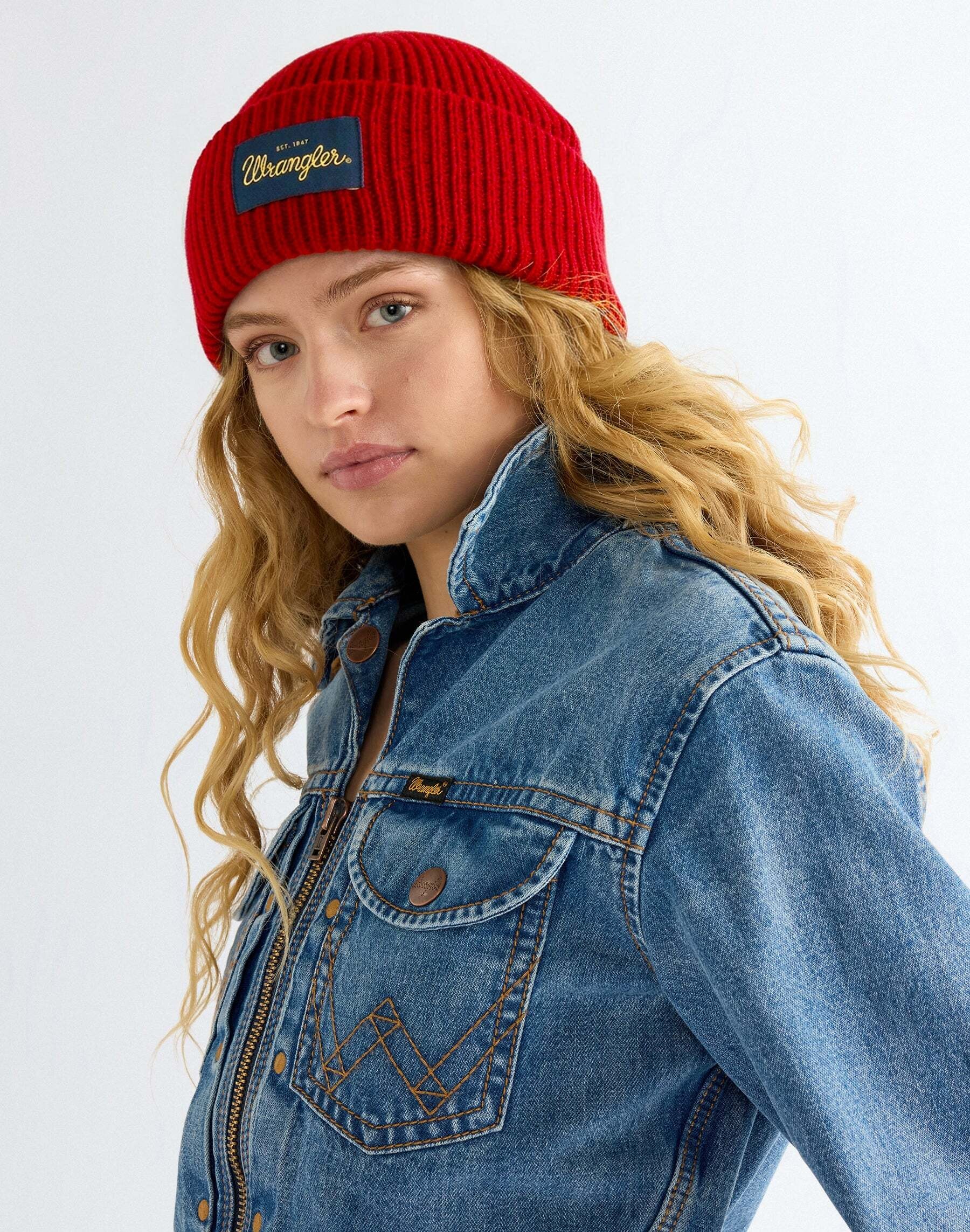 Wrangler Bonnet tricoté »WRANGLER Mütze Ribbed Wool«