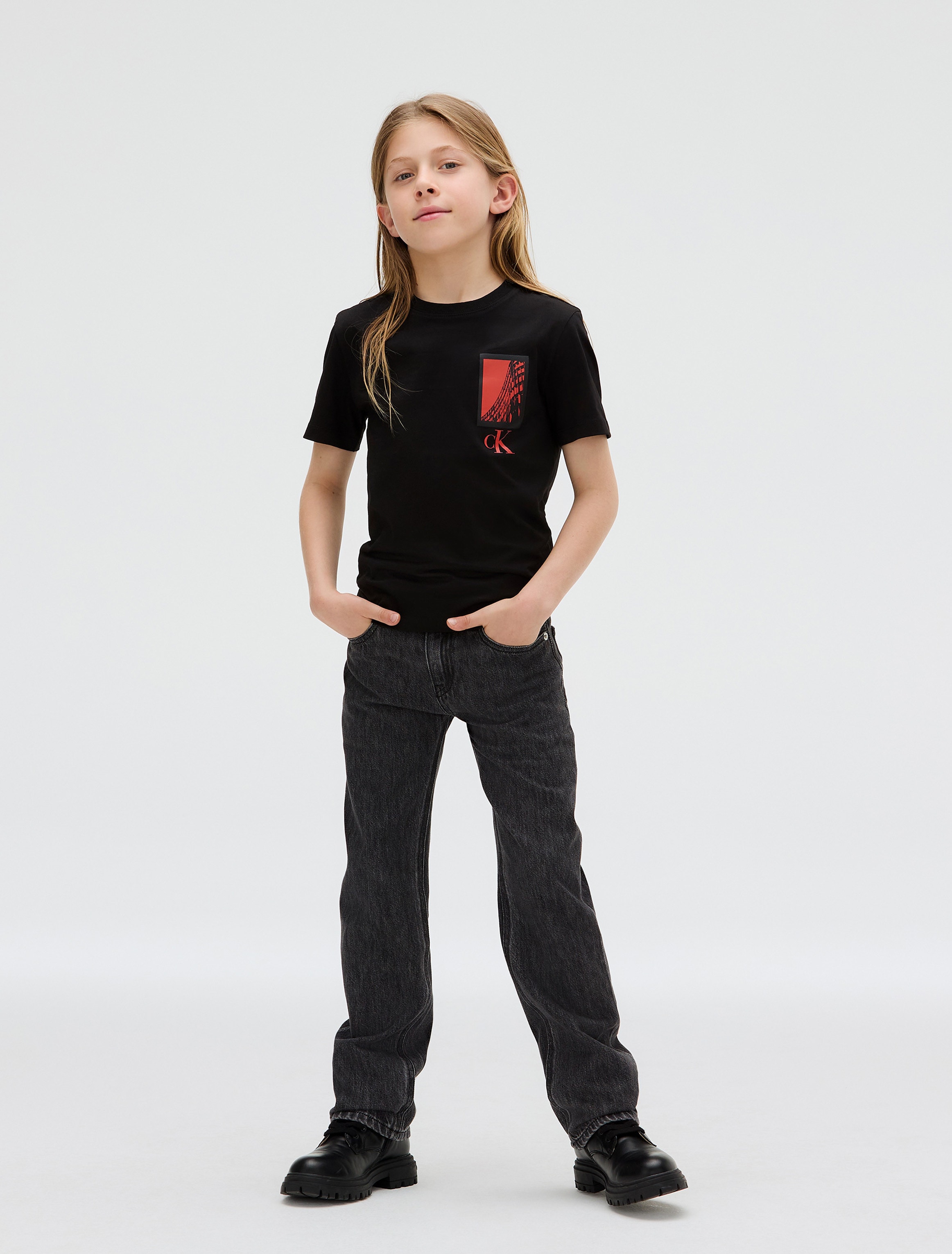 Calvin Klein Jeans T-Shirt »SEASONAL ENTRY PRICE LOGO«, für Kinder bis 16 Jahre, mit Brustdruck