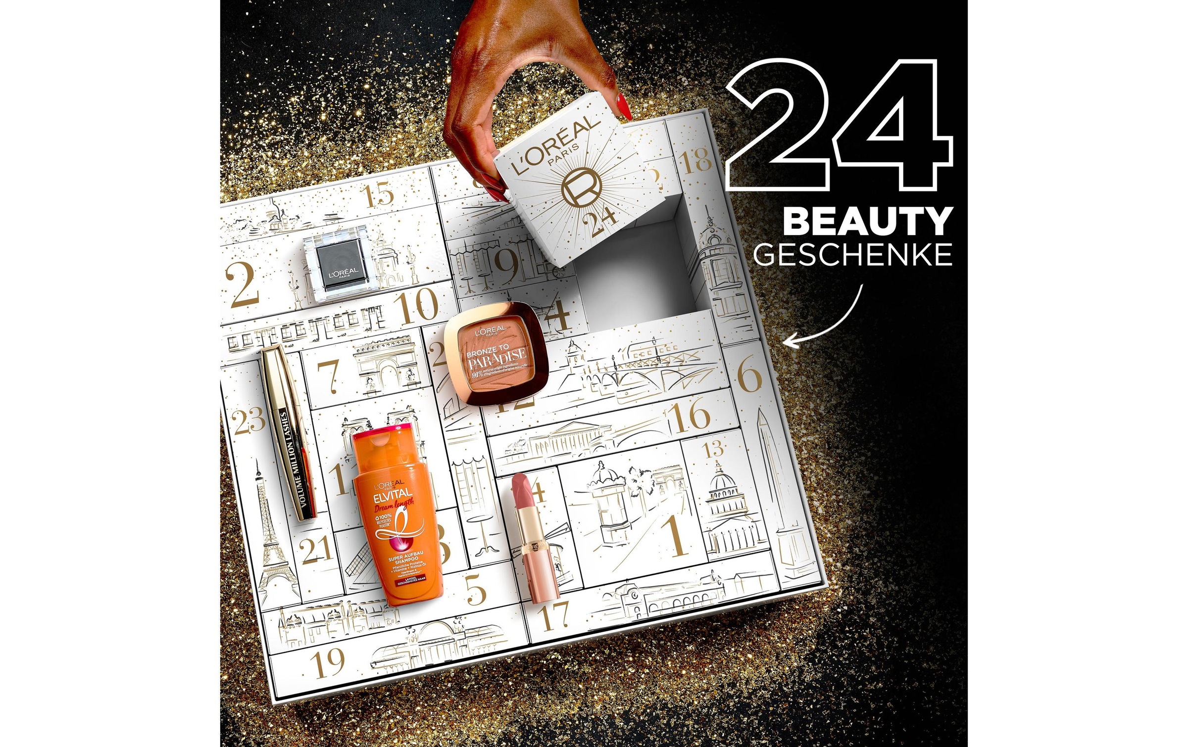 L'ORÉAL PARIS Adventskalender »Adventskalender 24 Tage Beauty«, für Erwachsene