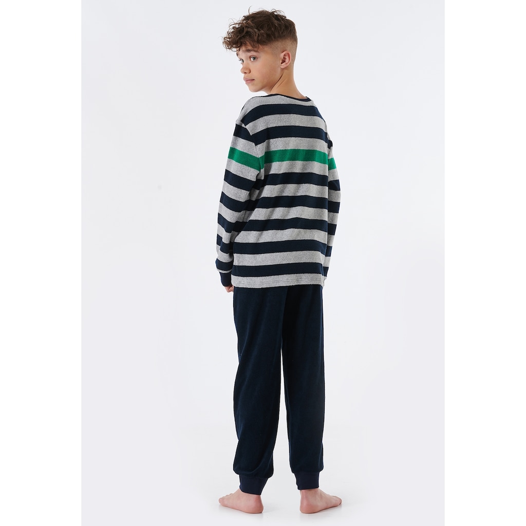 Schiesser Pyjama »"Teens Nightwear"«, gestreiftes Langarmshirt