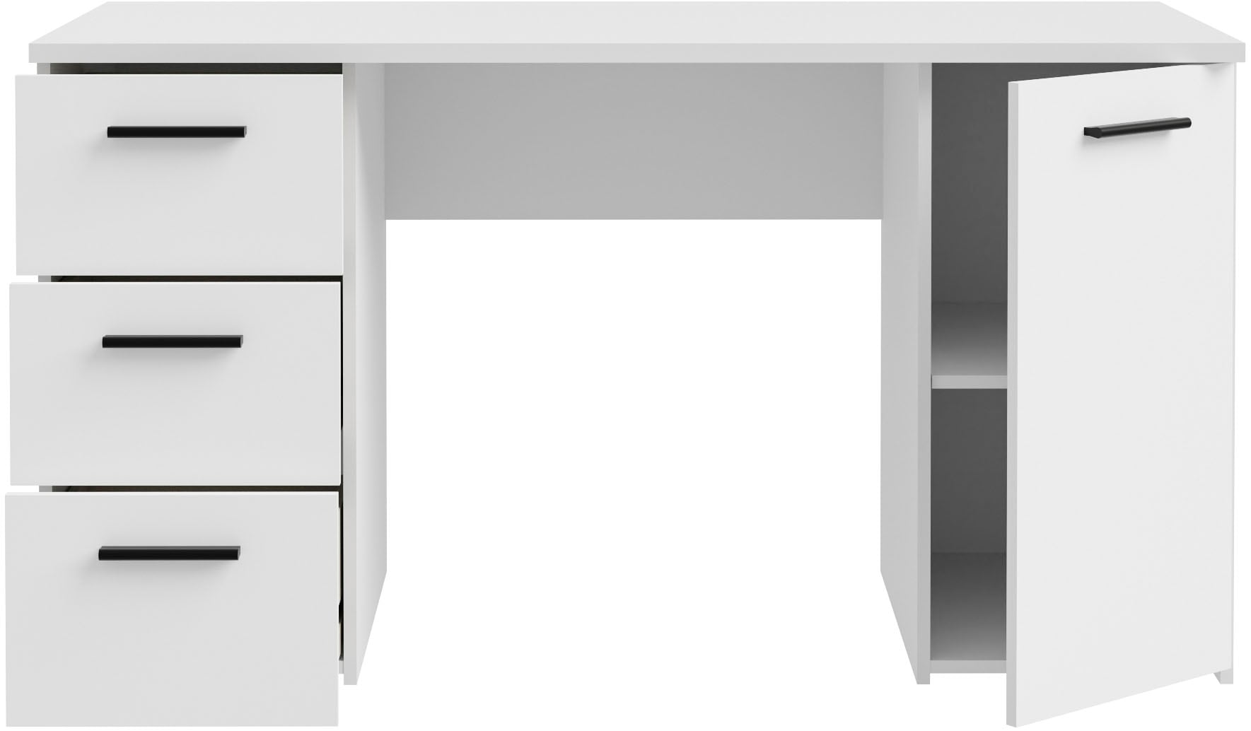 FORTE Schreibtisch »Neuss« mit 3 Schubladen & 1 Tür, funktional, Breite 138 cm