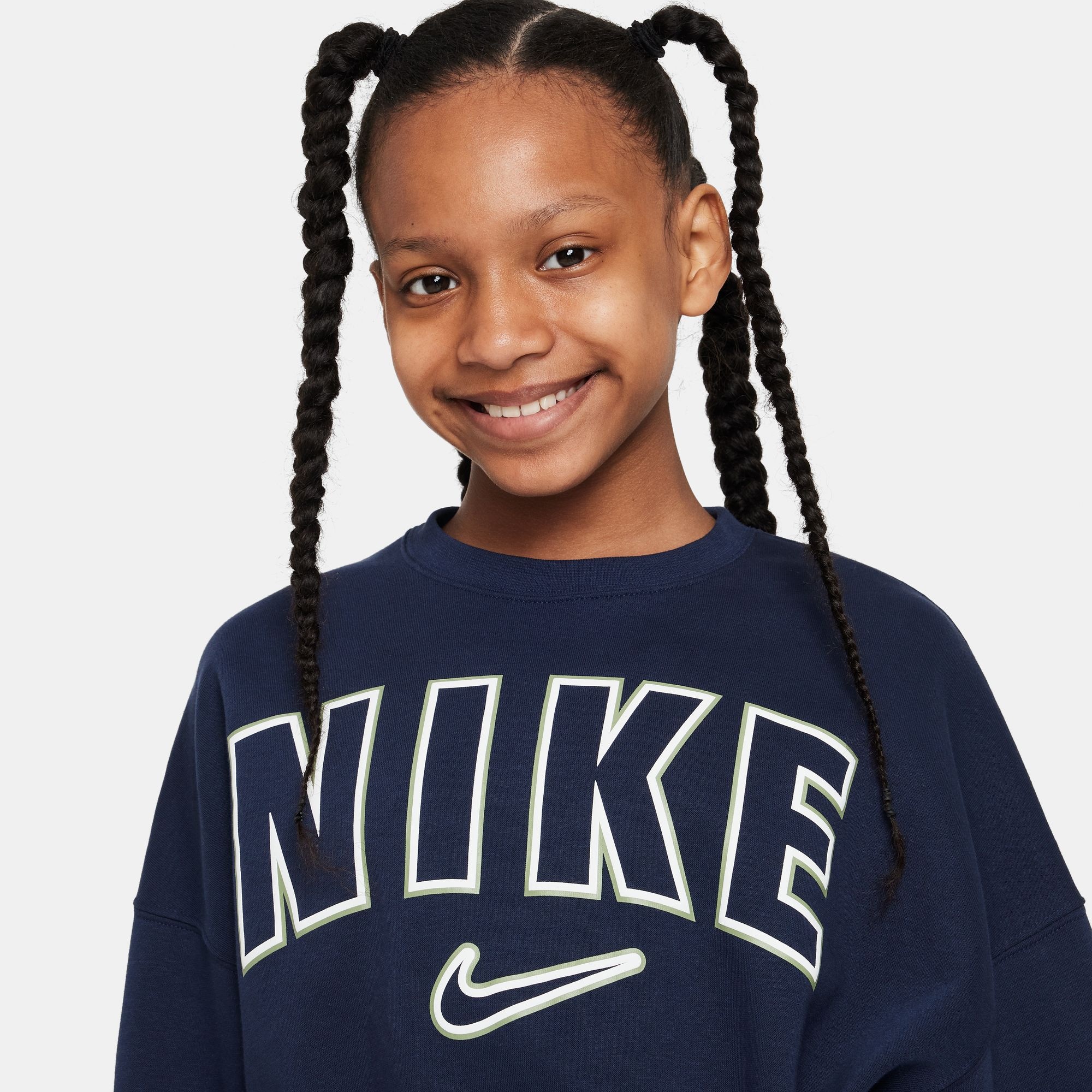 kaufen ohne Mindestbestellwert CREW TREND Kinder« PRNT für Nike Sweatshirt Trendige Sportswear - »NSW FLC