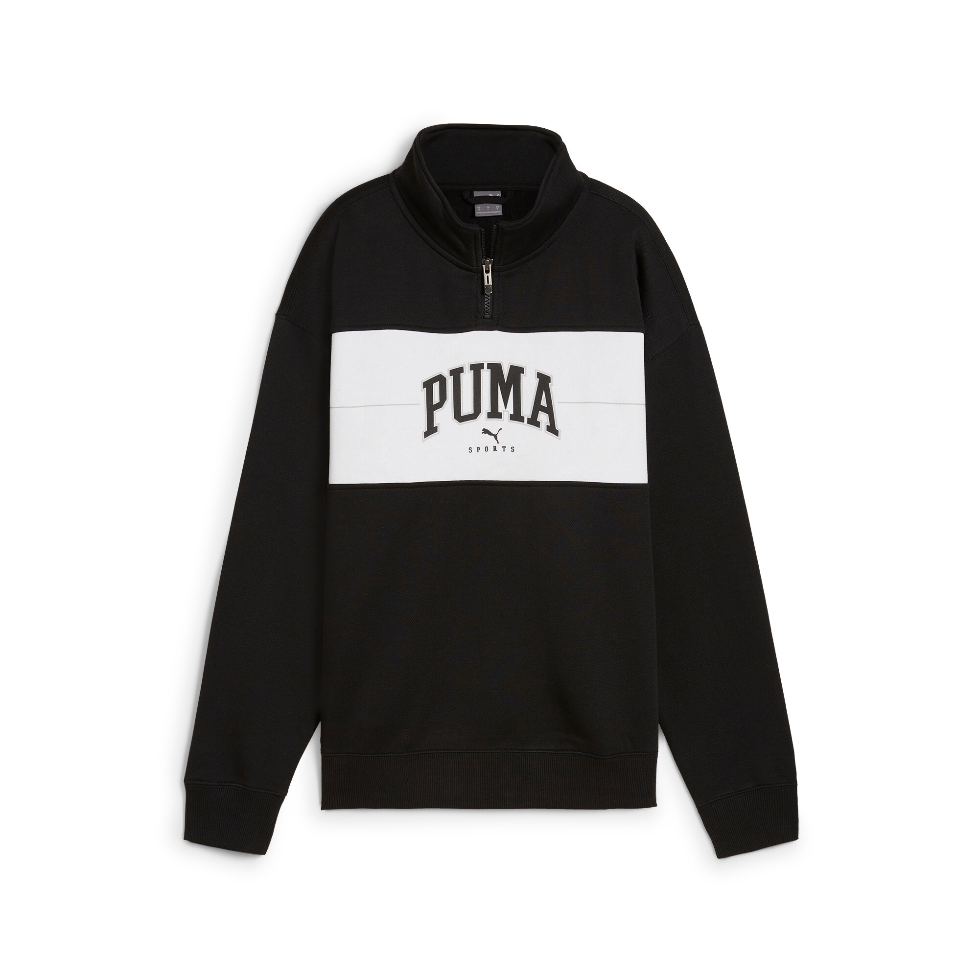 Image of PUMA Sweatshirt "SQUAD HALF-ZIP FL", mit Stehkragen, viertellanger Reissverschluss, mit sportlichem Print