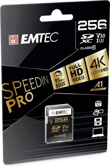 Image of EMTEC Speicherkarte »microSD UHS-I U3 V30 SpeedIN PRO«, (UHS Class 1 95 MB/s Lesegeschwindigkeit) bei Ackermann Versand Schweiz