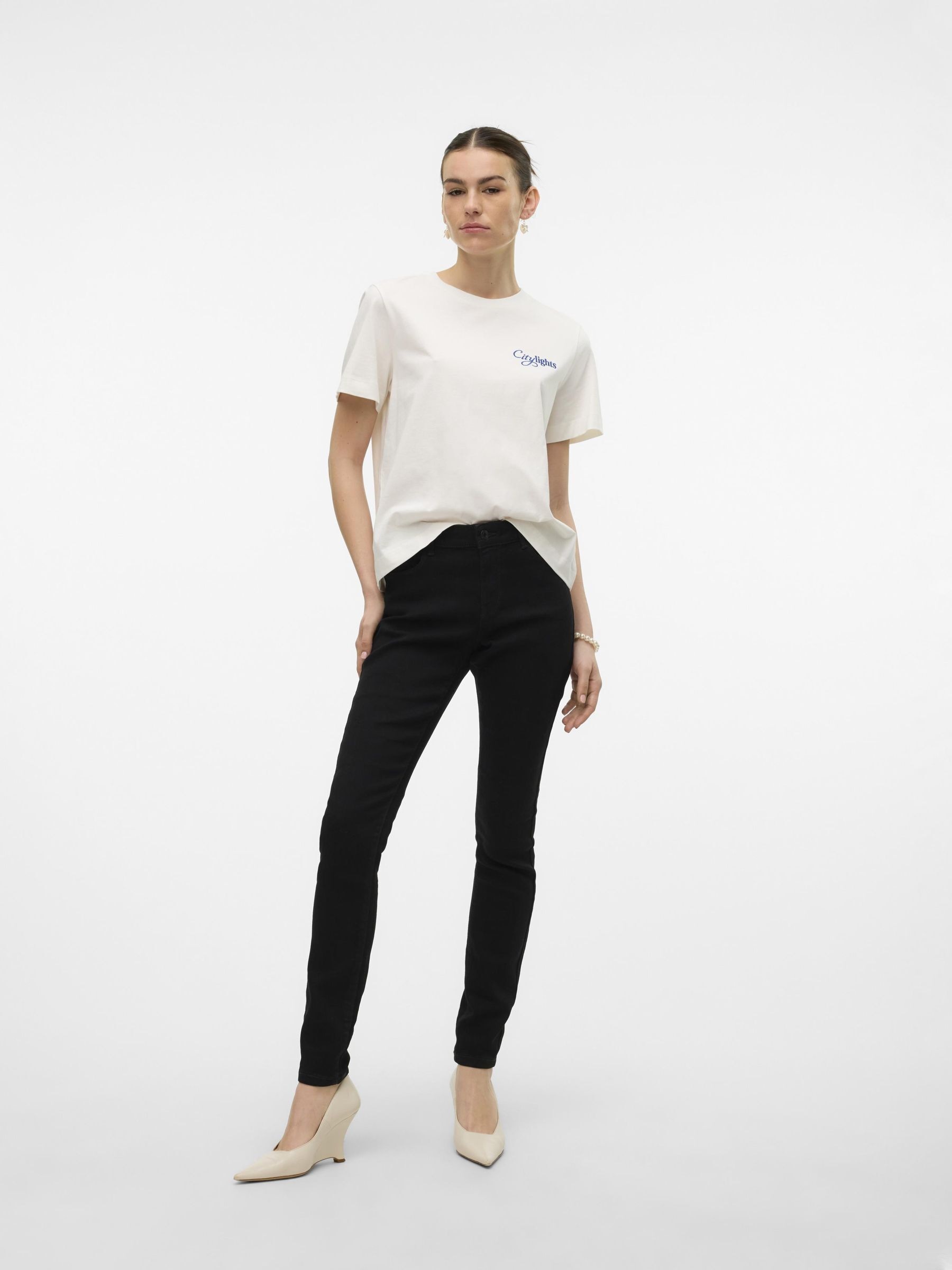 Vero Moda Skinny-fit-Jeans »VMELLY MR SKINNY JEANS BLK NOOS«