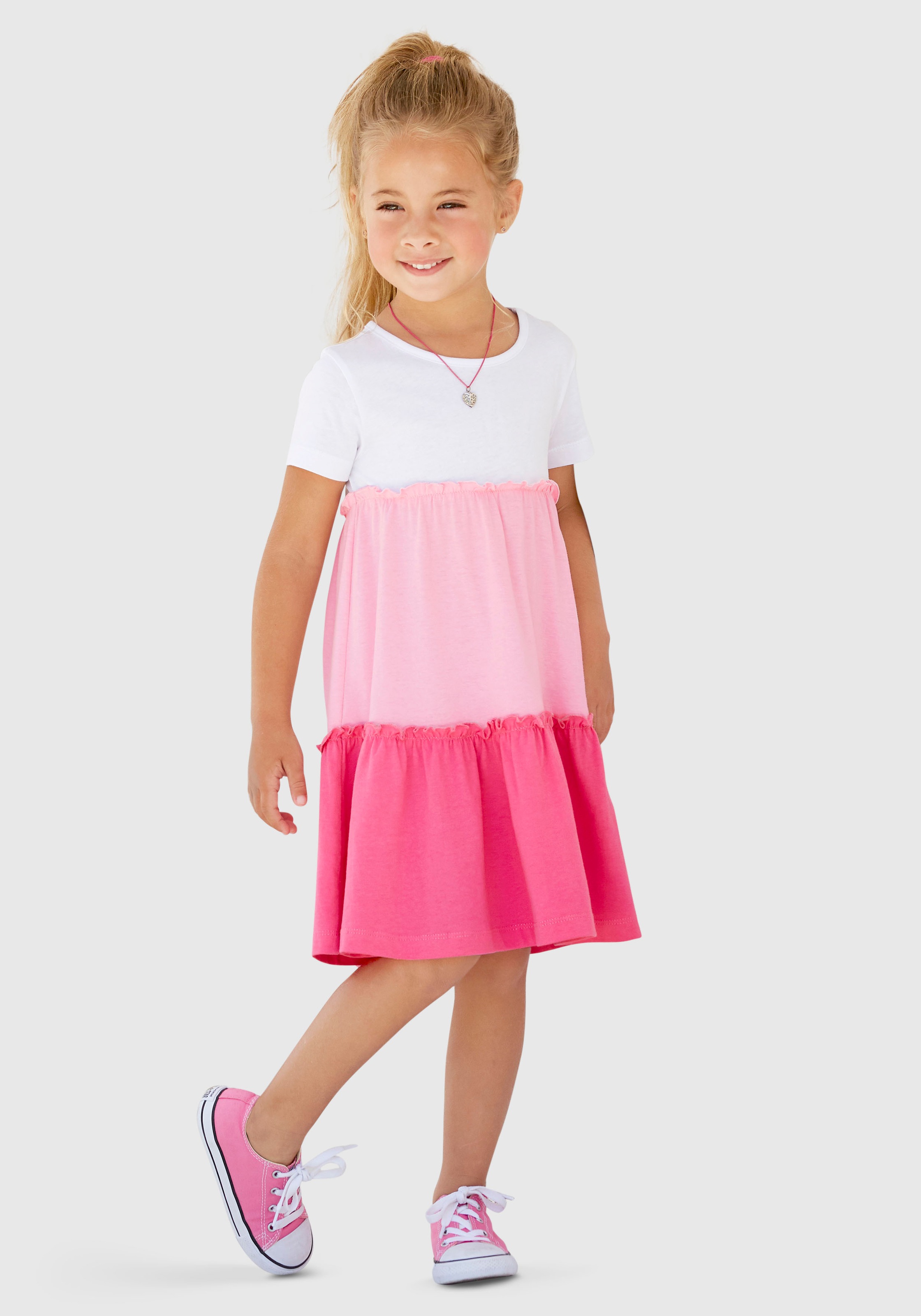 Image of KIDSWORLD Volantkleid, mit Colorblock-Design bei Ackermann Versand Schweiz