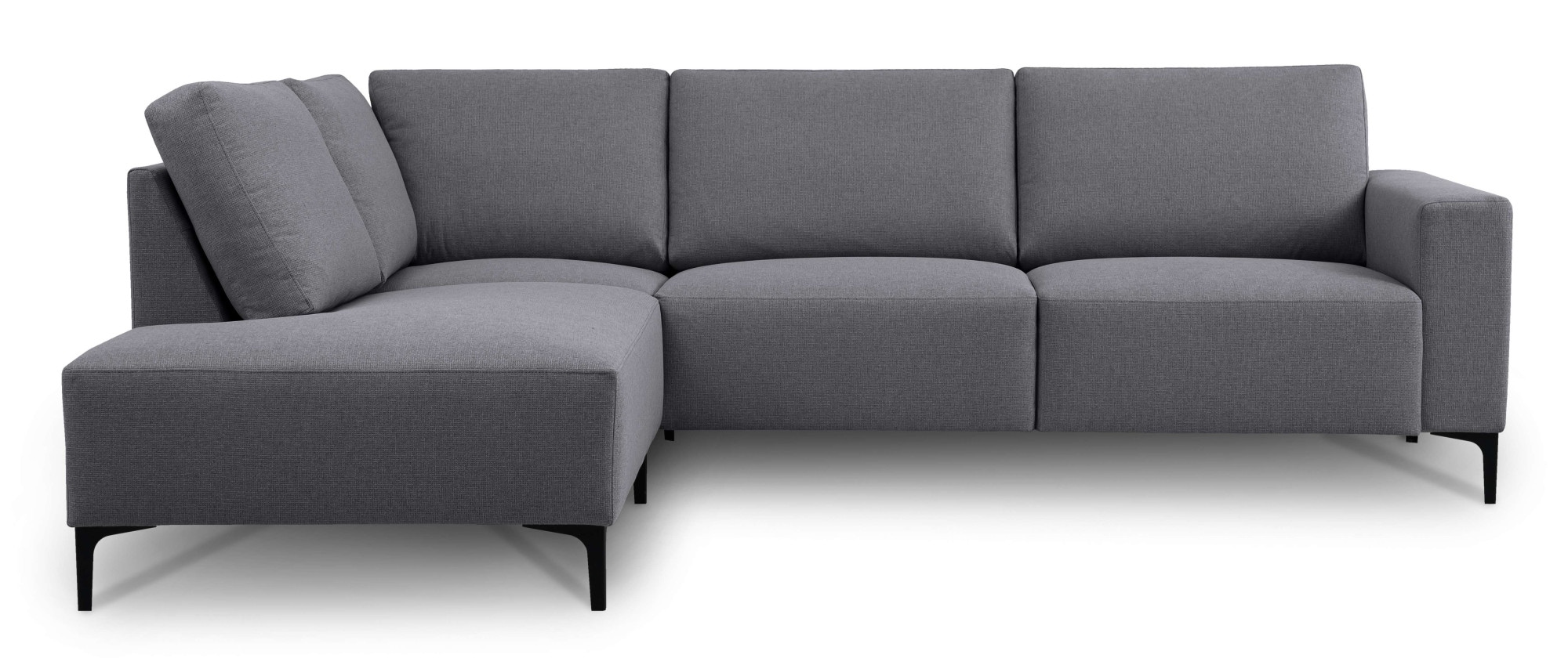 Home affaire Ecksofa »Tournon, L-Form, Breite 256 cm, Webstoff, Chenille«, Designsofa im nordischen Stil, Wellenunterfederung, Metallfüsse