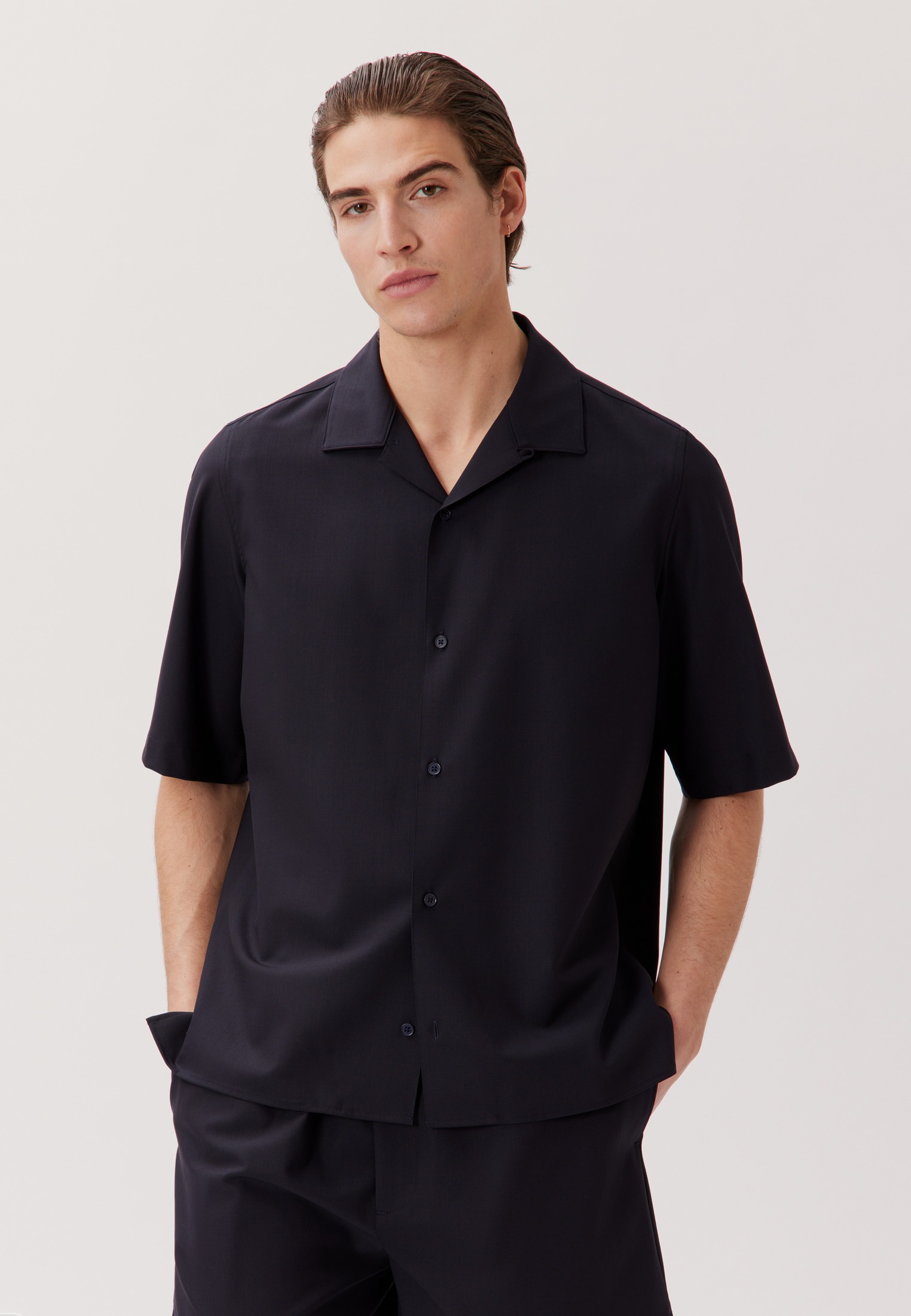 studio seidensticker Businesshemd »Studio« Regular 1/2 Reverskragen Uni