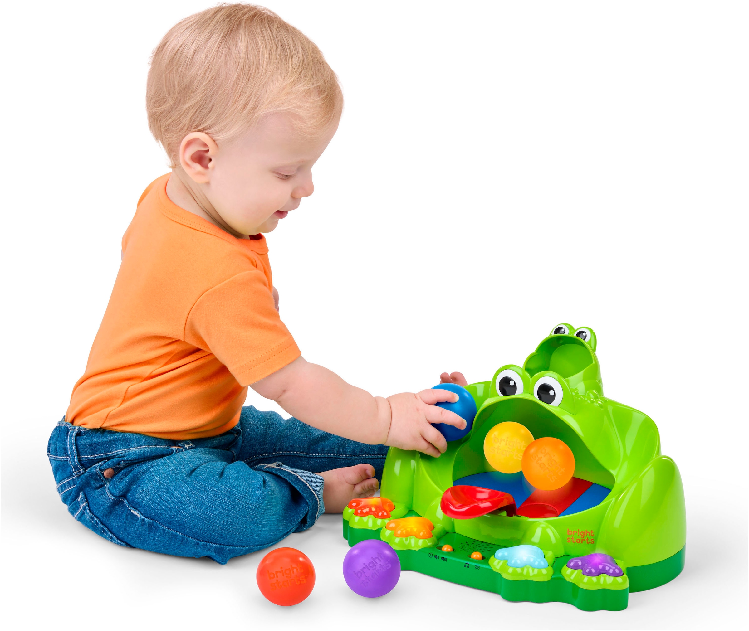 Bright Starts Jouets éducatifs »Poppin' Ball Frog Ball Play Toy« mit Licht und Sound