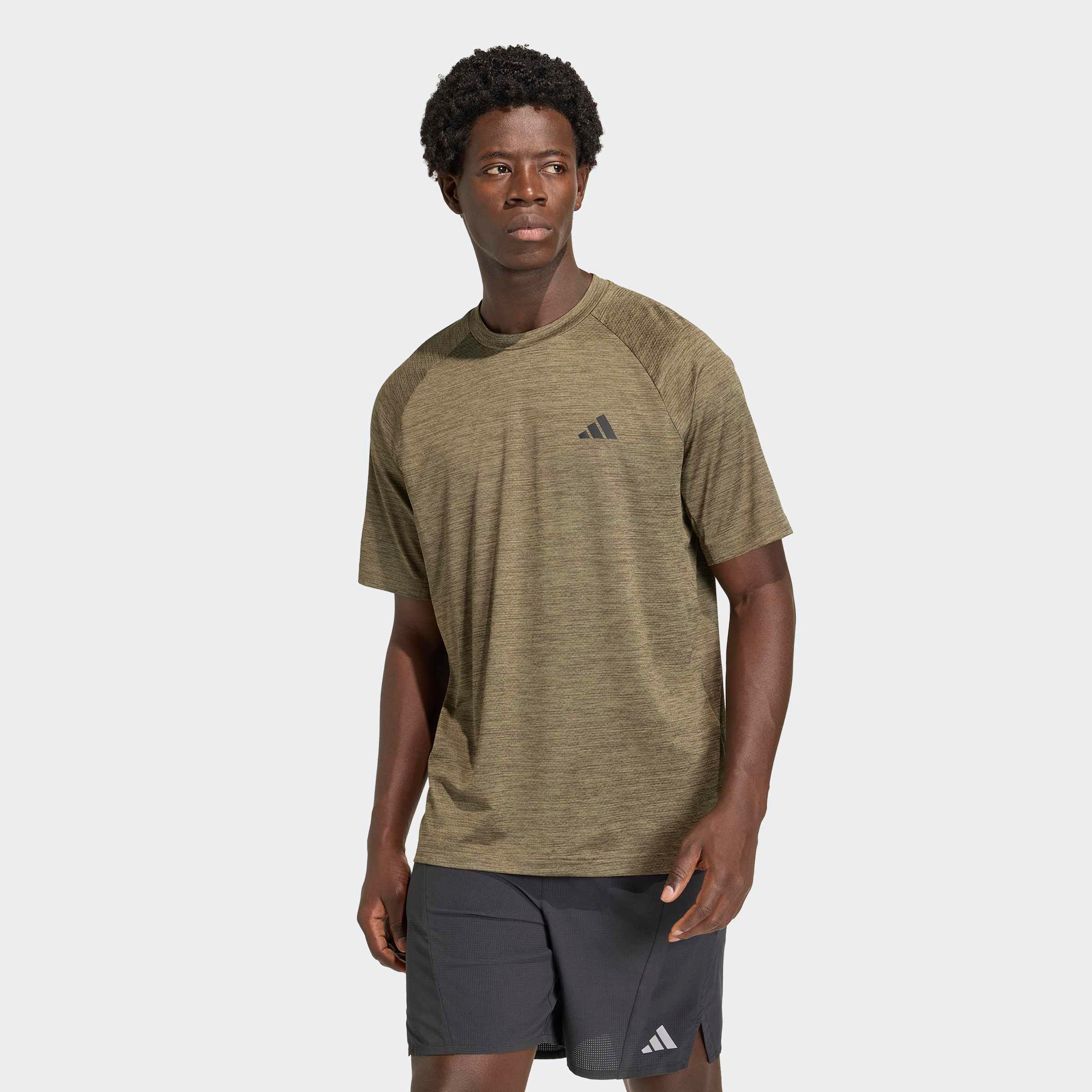 adidas Performance T-shirt »TECH ESSENTIALS WORKOUT« style sportif, col rond, manches courtes, longueur normale