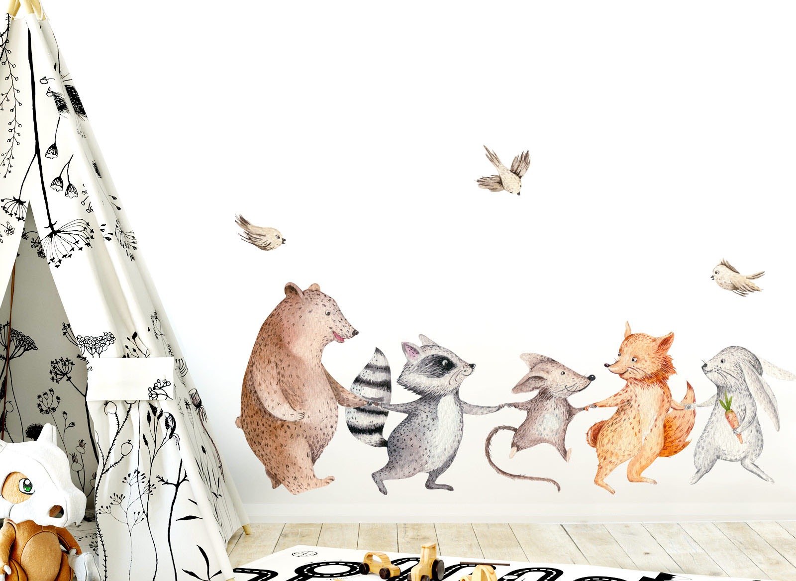 Image of little DECO Wandtattoo »Little Deco Wandtattoo Waldtiere Hand in Hand« bei Ackermann Versand Schweiz