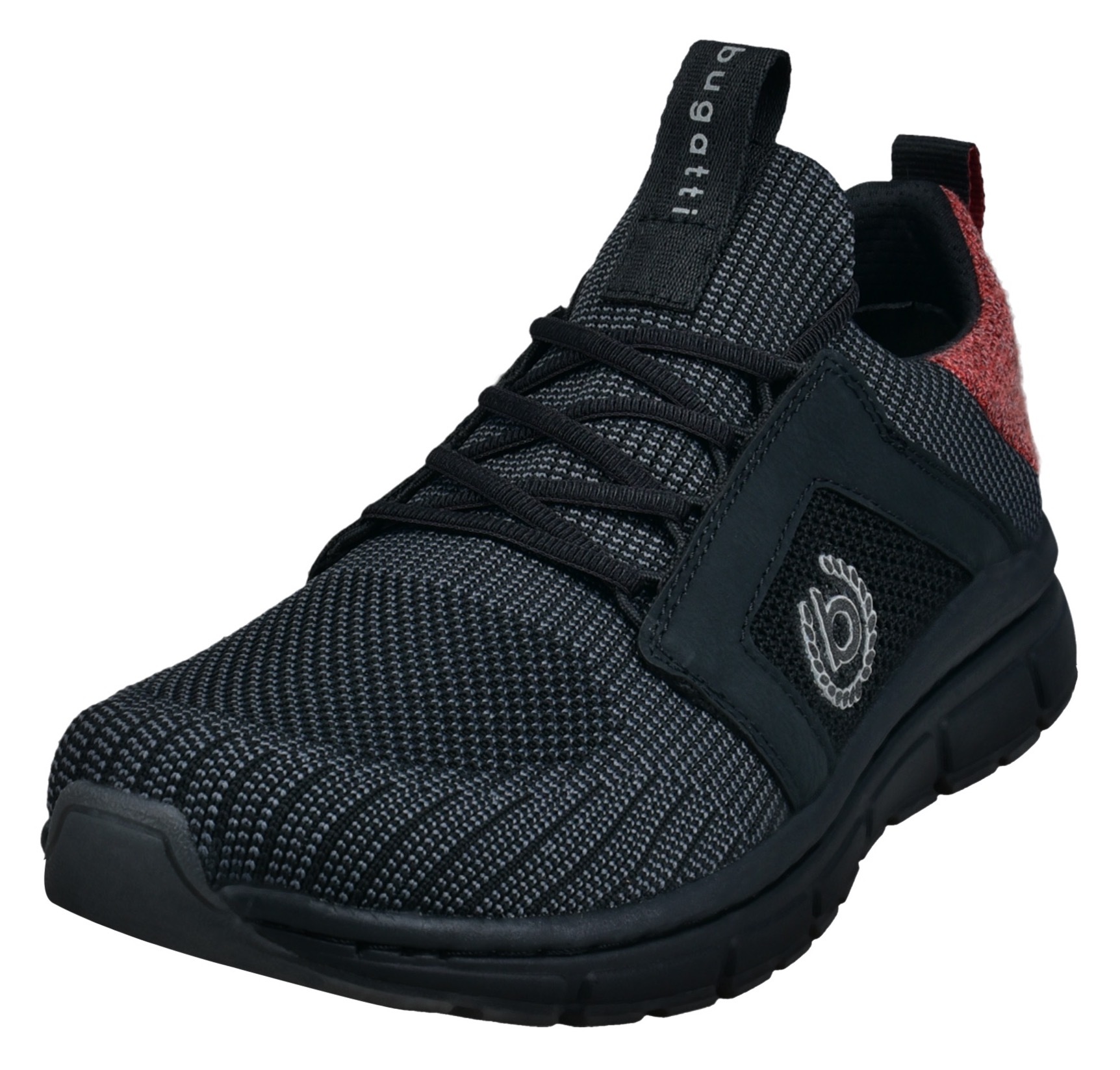 Image of bugatti Sneaker, Schnürschuh, Halbschuh, Freizeitschuh, Kontrastbesatz an der Ferse