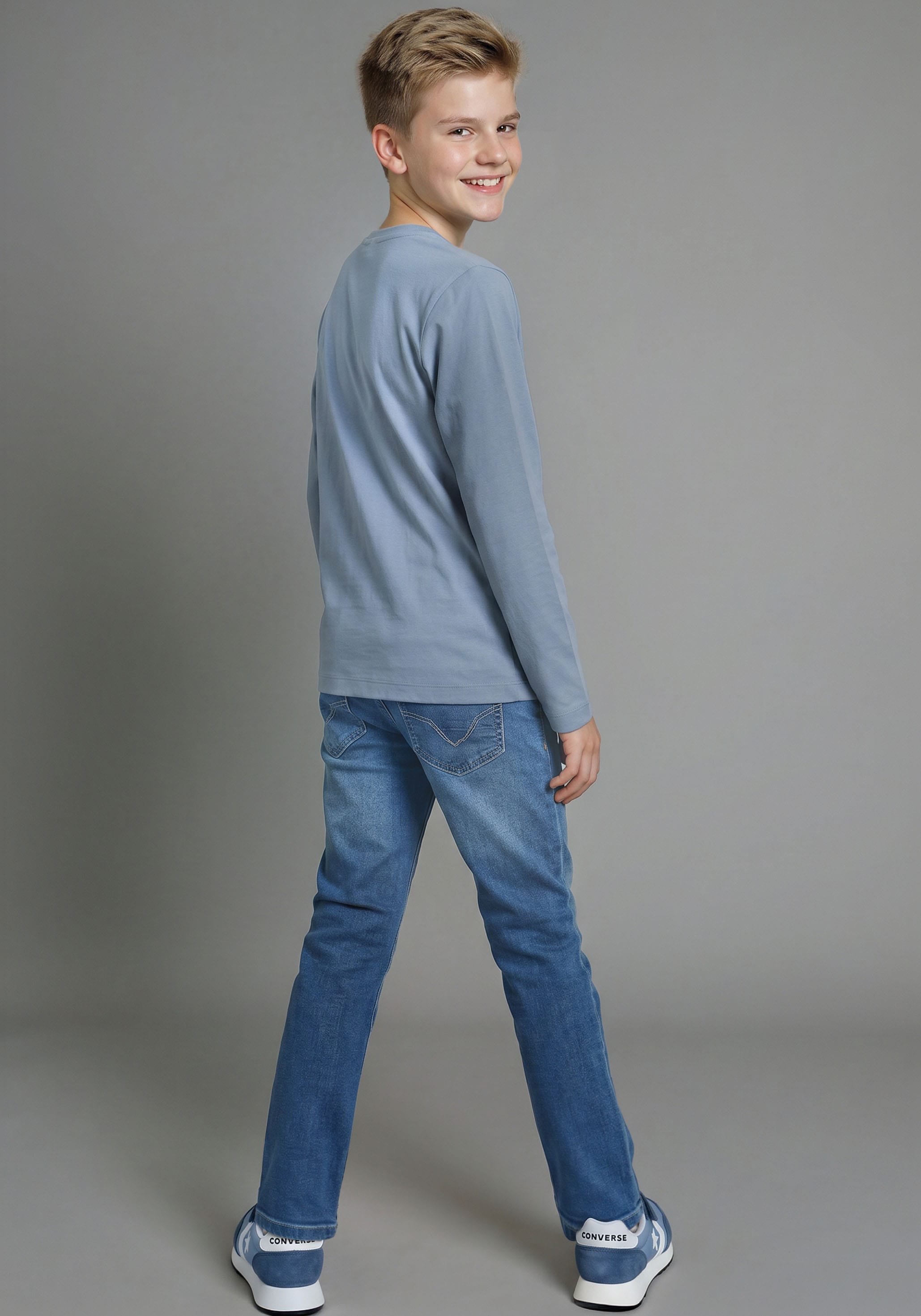 KIDSWORLD T-shirt à manches longues »Shirt mit Panda-Print« à manches longues, coupe basique, style tendance