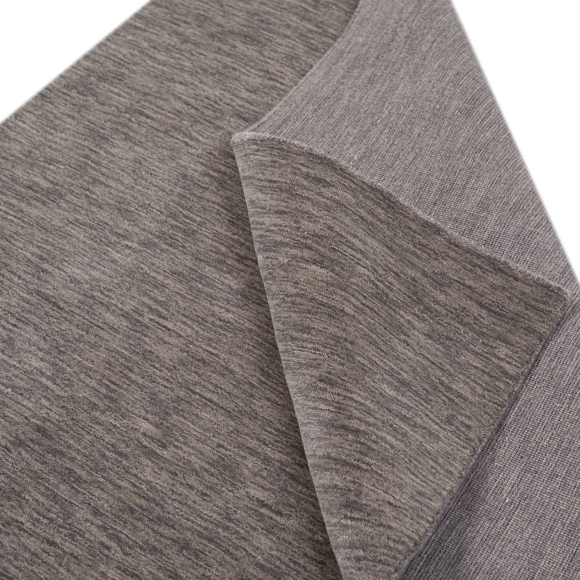 THEKO Wollteppich »Holi« rechteckig 13 mm Höhe Uni-Farben, leicht meliert, reine Wolle, handgewebt mit Knüpfoptik