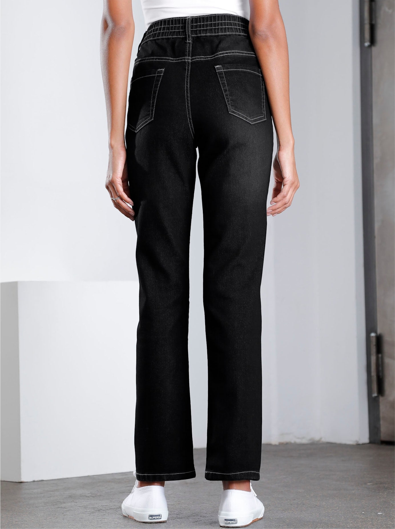 Classic Basics High-waist-Jeans, (1 tlg.)