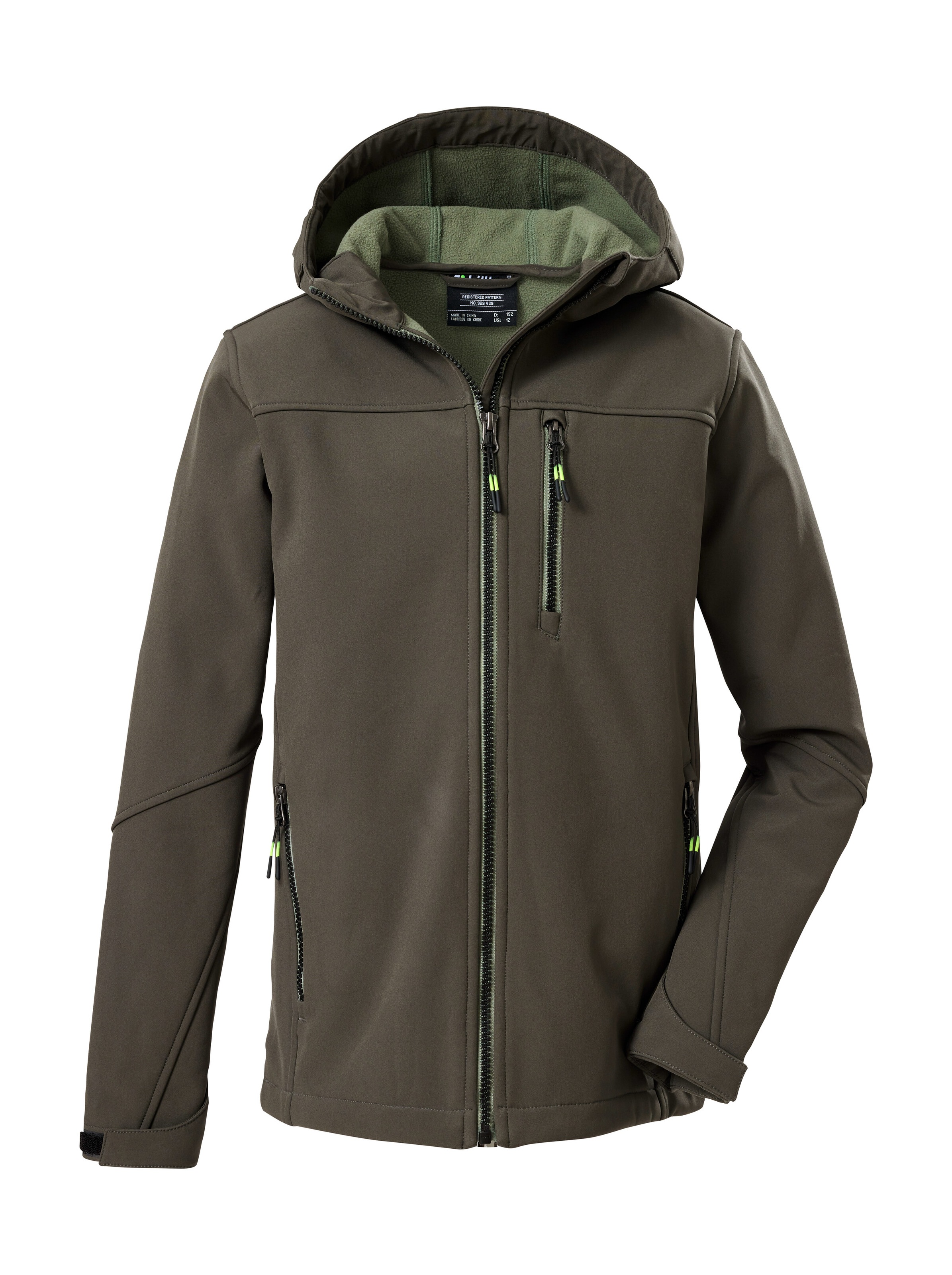 Killtec Softshelljacke »Jungen Softshelljacke«, Wasserabweisende Softshelljacke mit Fleece und verstellbaren Details