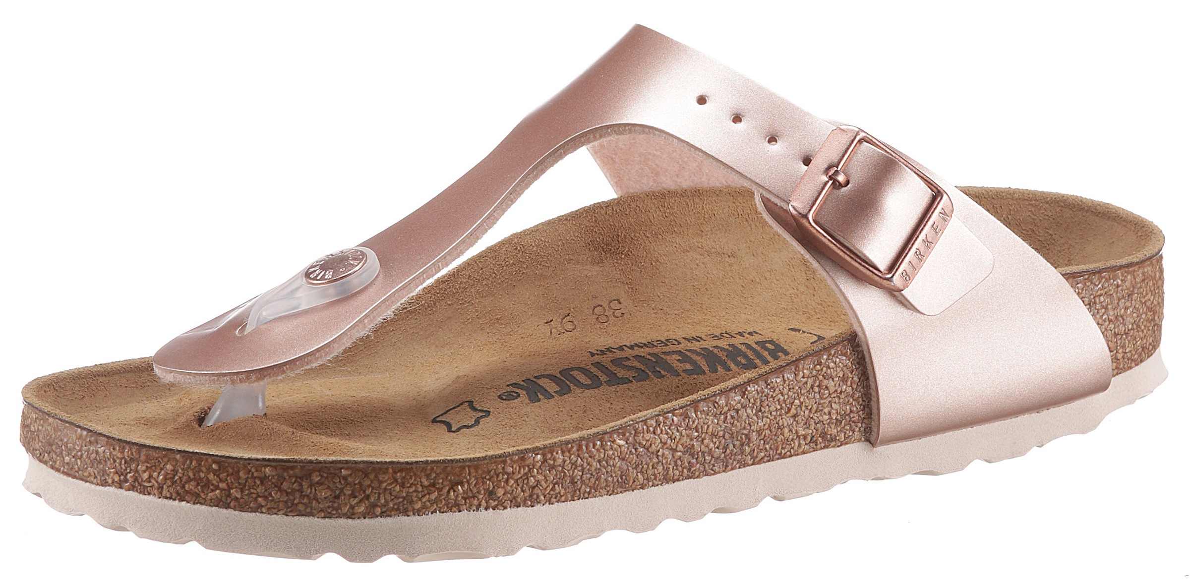 Image of Birkenstock Zehentrenner »Gizeh Inspired Electric Metallic«, in Schuhweite: schmal bei Ackermann Versand Schweiz