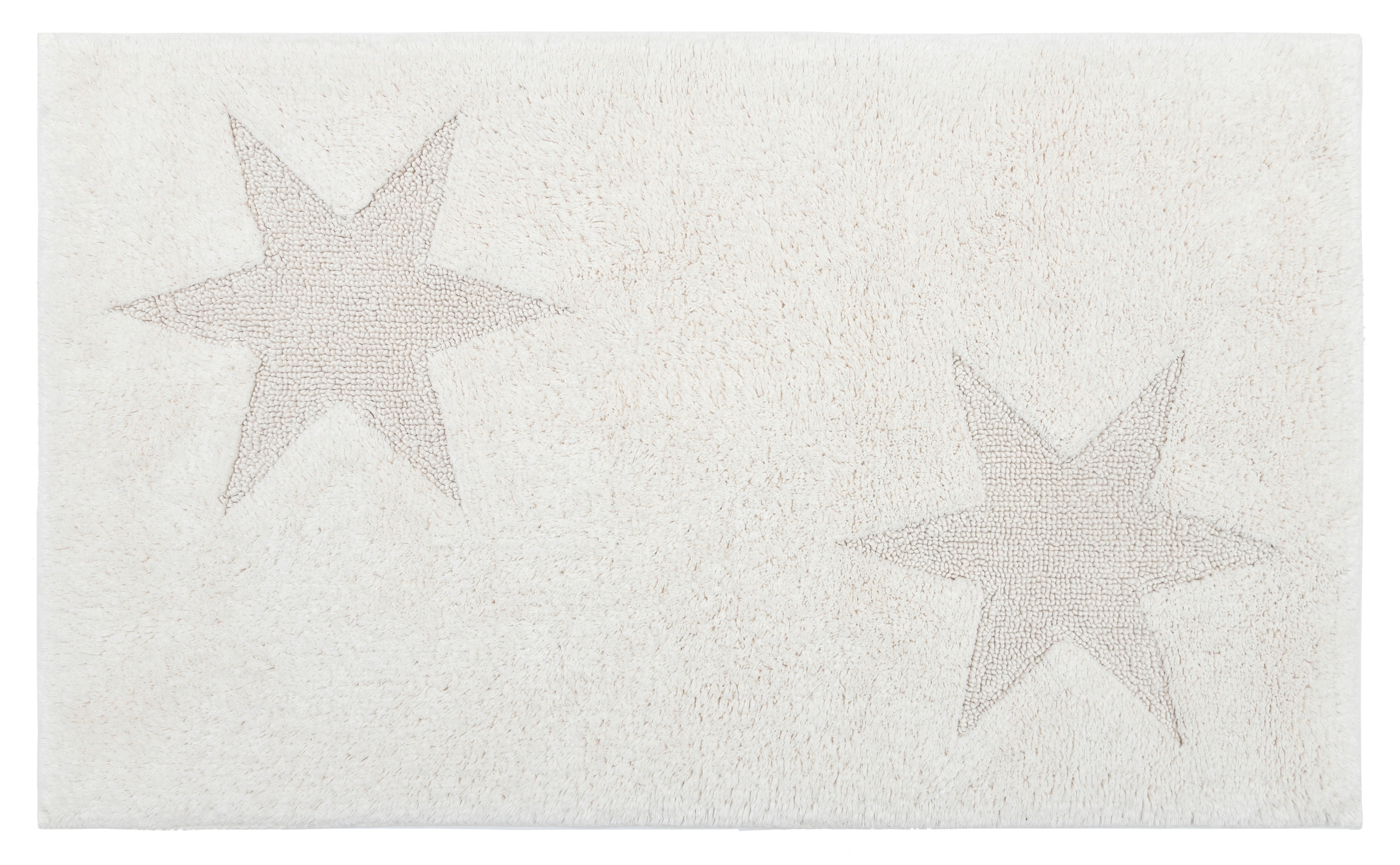 GOODproduct Badematte »Marie, Badvorleger, Badezimmer Teppich« Höhe 13 mm rutschhemmend beschichtet fussbodenheizungsgeeignet | strapazierfähig Badteppich, Stern Motiv, Hoch-Tief-Struktur, auch als Set