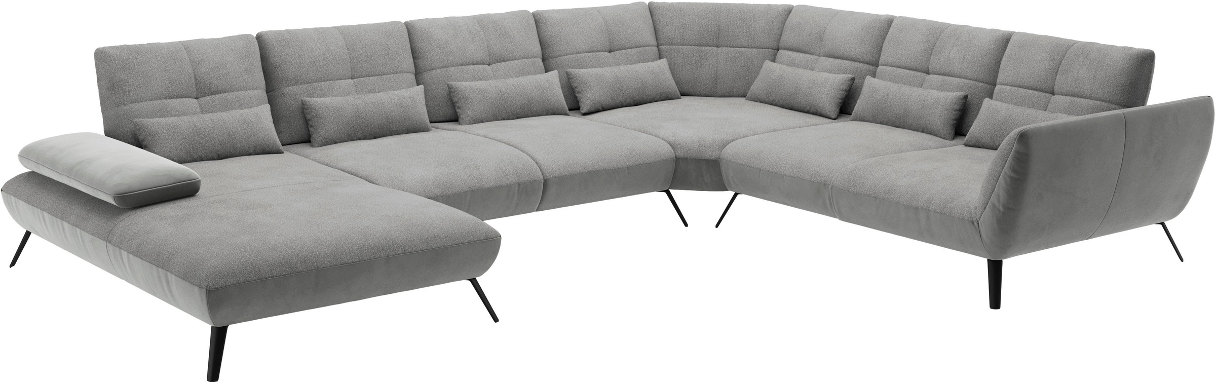 Places of Style Wohnlandschaft »Mikado U-Form«, inkl. Sitztiefenverstellung und Armteilverstellung