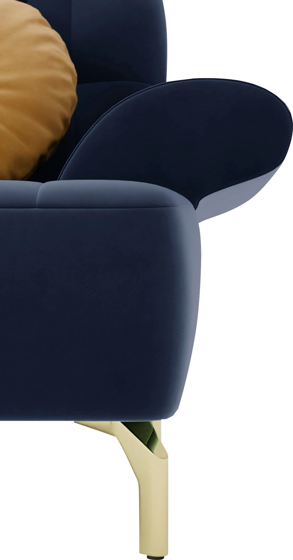 sit&more Ecksofa »Orient 1 L-Form«, inkl. 4 Zierkissen mit Strass-Stein, goldfarbene Metallfüsse