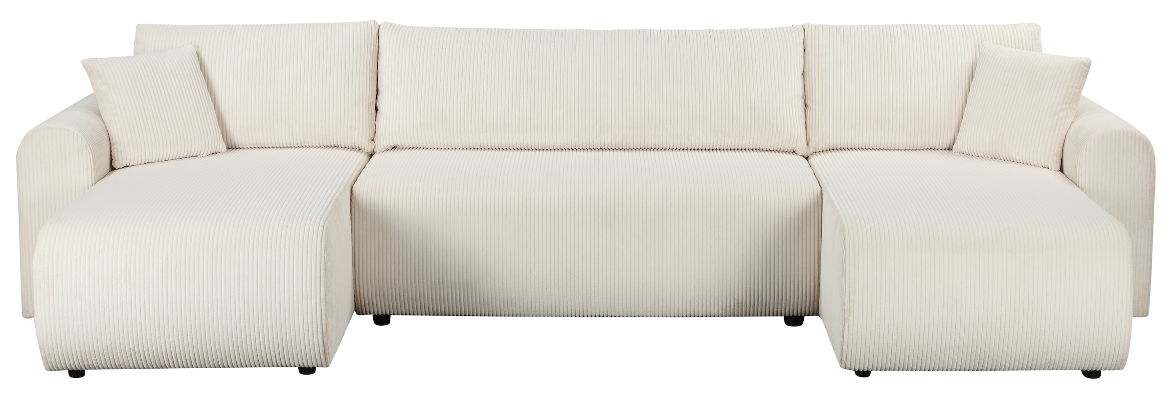 GOODproduct Paysage de salon »JONAA, 311 cm, U-Form, Schlafsofa, Boxspringfederung, Cord u. Struktur« 133/270cm, Bettkasten, Seitentaschen, Cord und Struktur