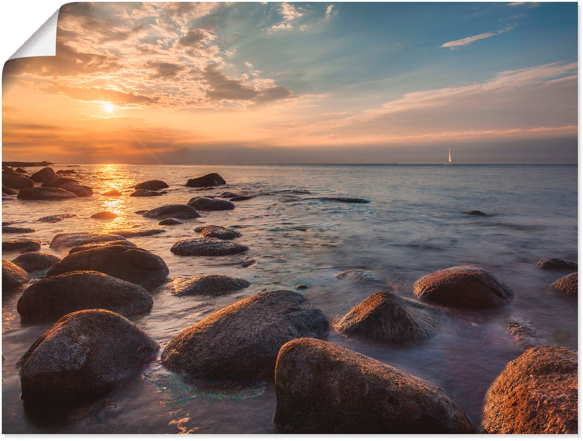 Image of Artland Wandbild »Heimkehr am Abend....«, Gewässer, (1 St.), in vielen Grössen & Produktarten -Leinwandbild, Poster, Wandaufkleber / Wandtattoo auch für Badezimmer geeignet bei Ackermann Versand Schweiz