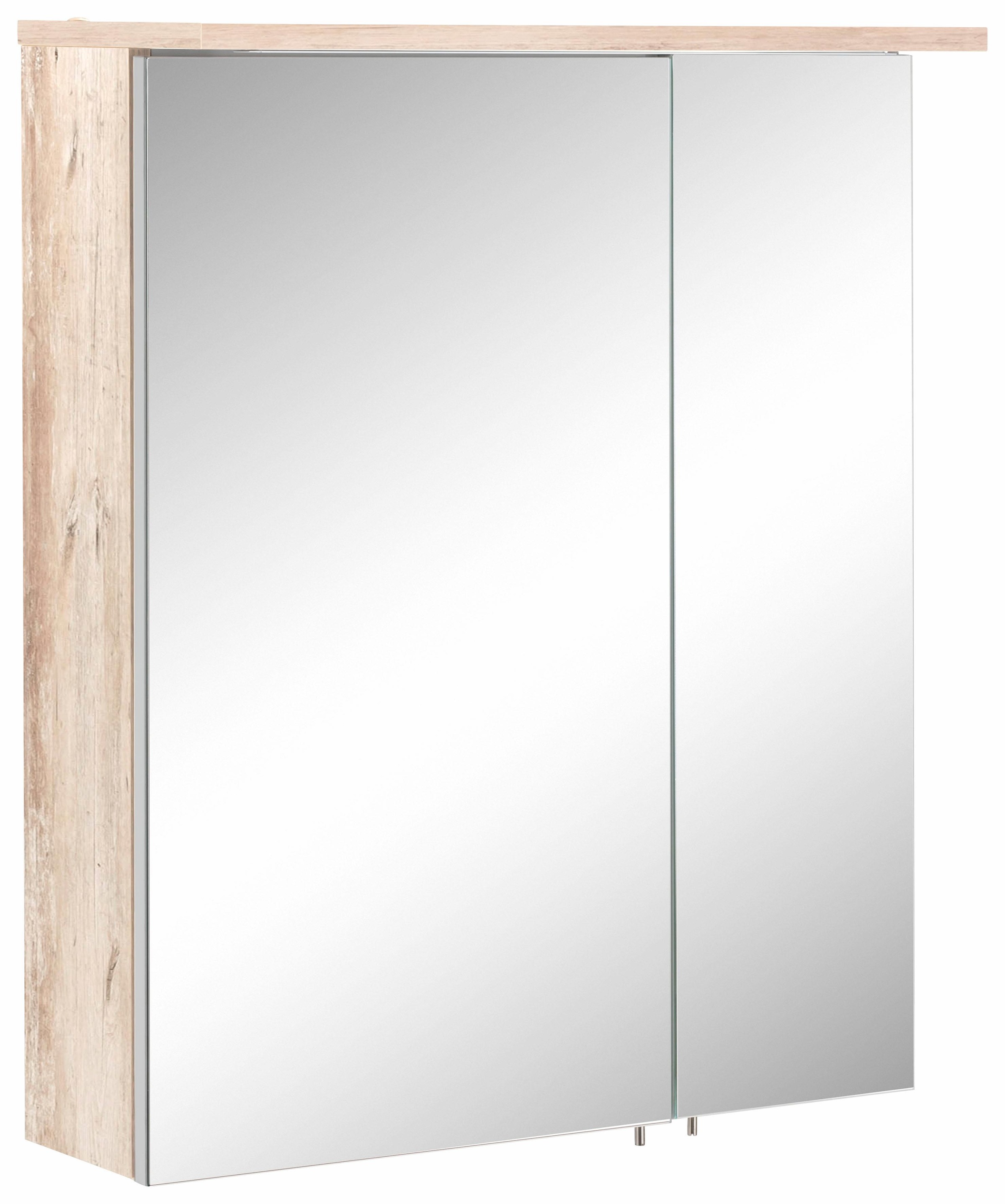 Image of Schildmeyer Spiegelschrank »Profil 16«, Breite 60 cm, 2-türig, eingelassene LED-Beleuchtung, Schalter-/Steckdosenbox, Glaseinlegeböden, Made in Germany bei Ackermann Versand Schweiz