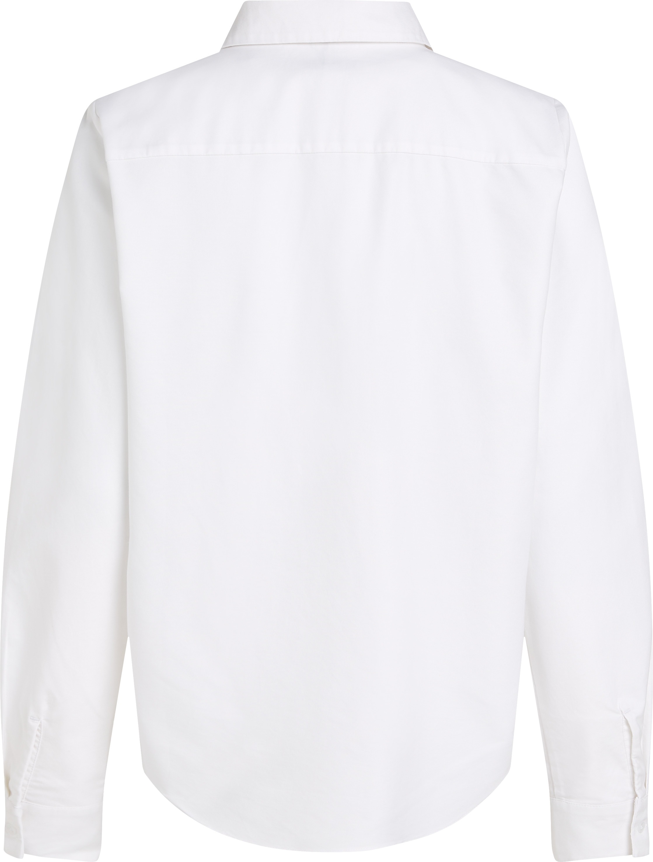 Tommy Hilfiger Hemdbluse »OXFORD RELAXED FIT SHIRT mit Hemdblusenkragen und Stickerei«, gestreift, klassisch, relaxed fit, Baumwolle, Kragen