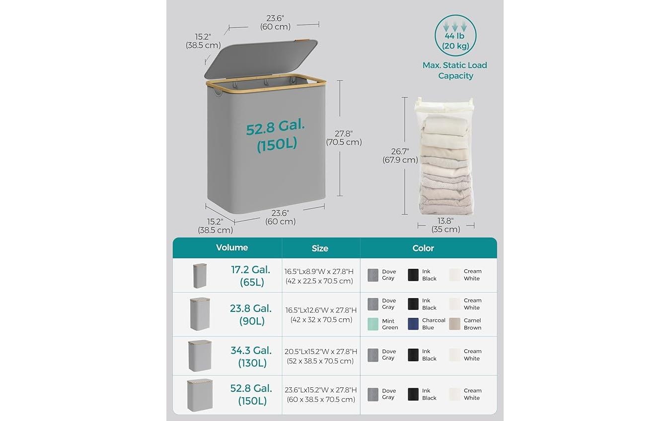 SONGMICS Wäschekorb »150 l«