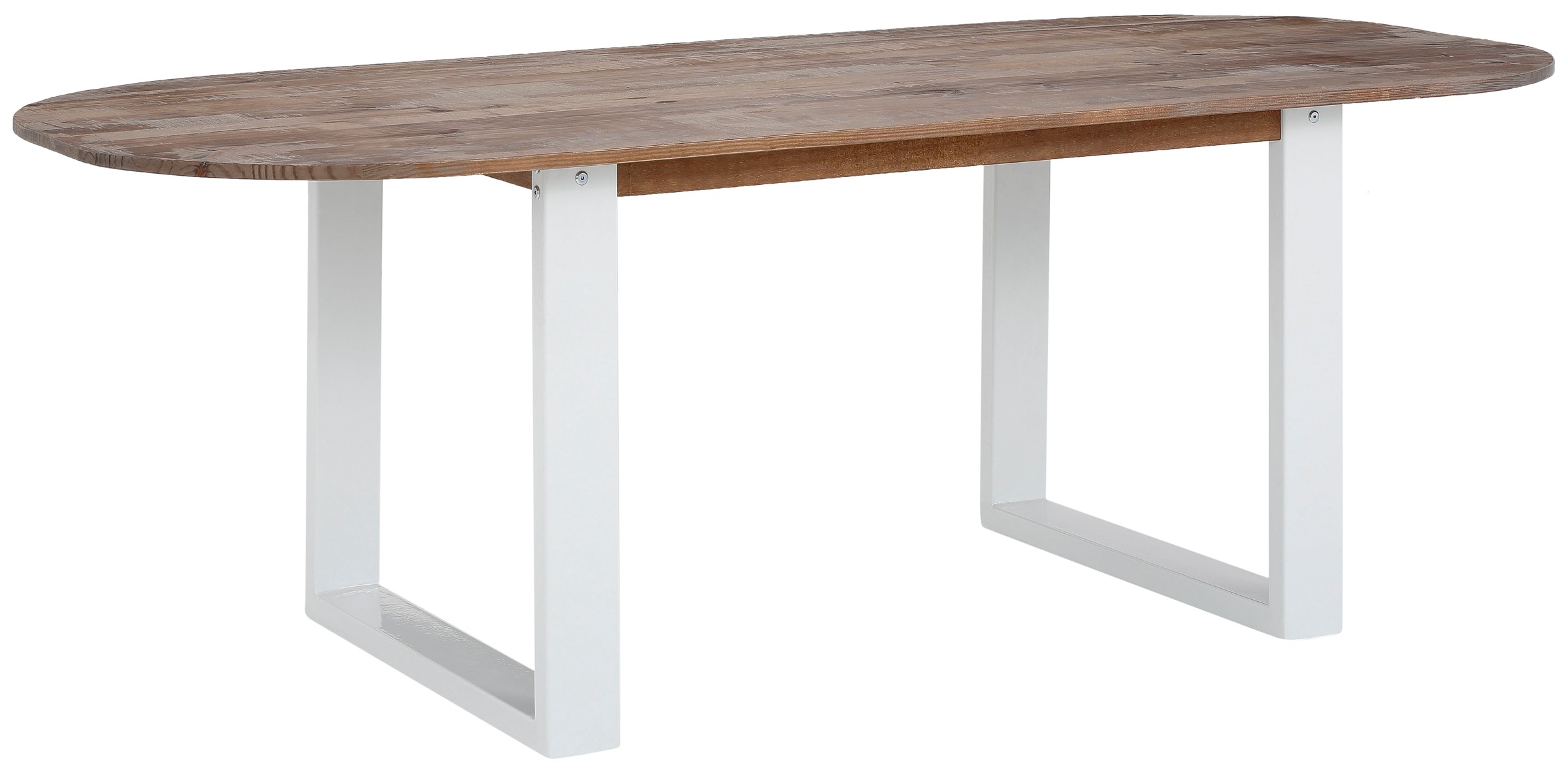 Image of Home affaire Esstisch »Lagos«, aus schönem massivem Kiefernholz, mit weiss lackierten Metallbeinen, in zwei verschiedenen Tischgrössen bei Ackermann Versand Schweiz