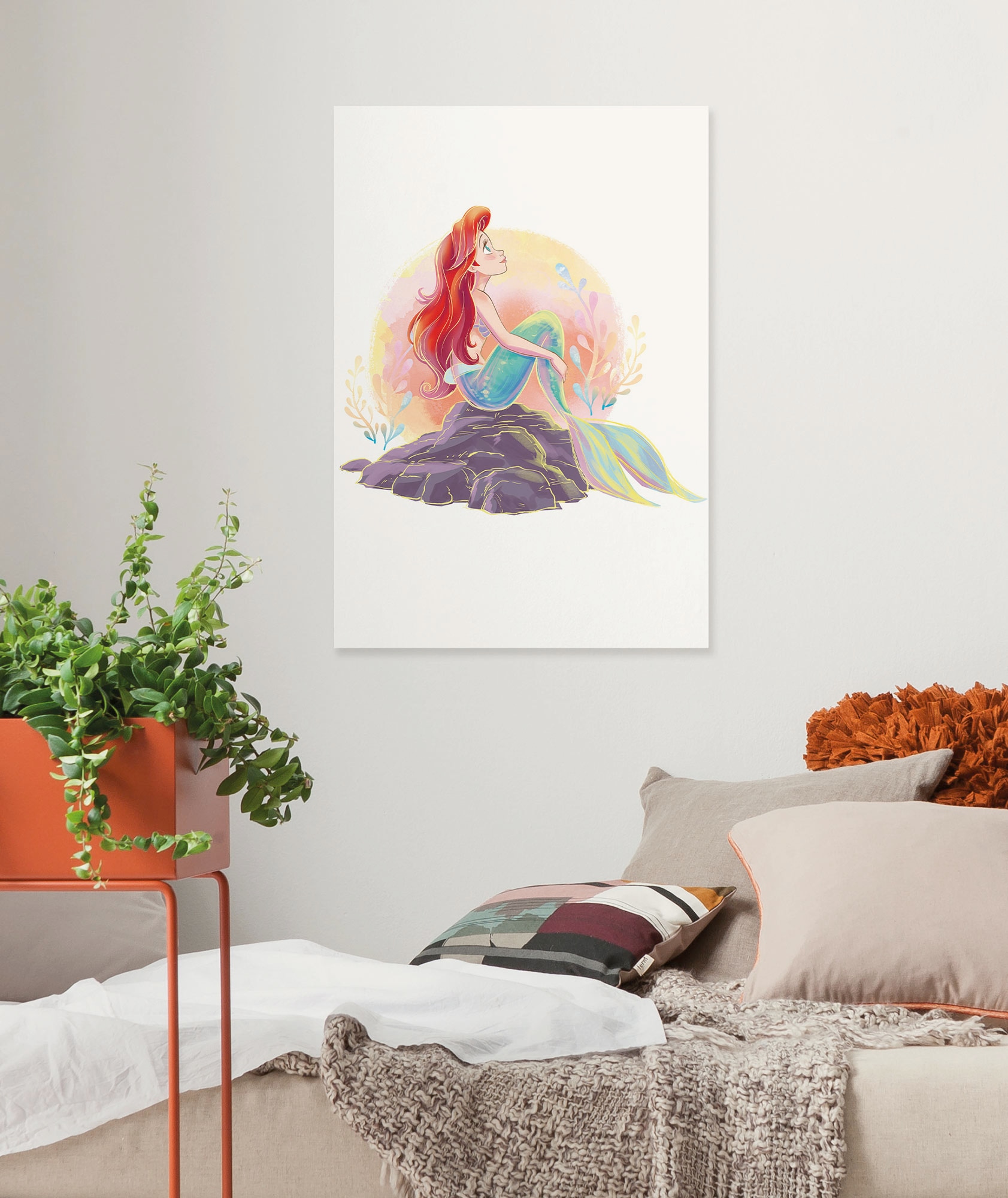 Image of Komar Leinwandbild "Disney Ariel Sunrise" Disney 1 Stk. tlg. 40 x 60 cm (Breite x Höhe) - Kinderzimmer, Dekoration