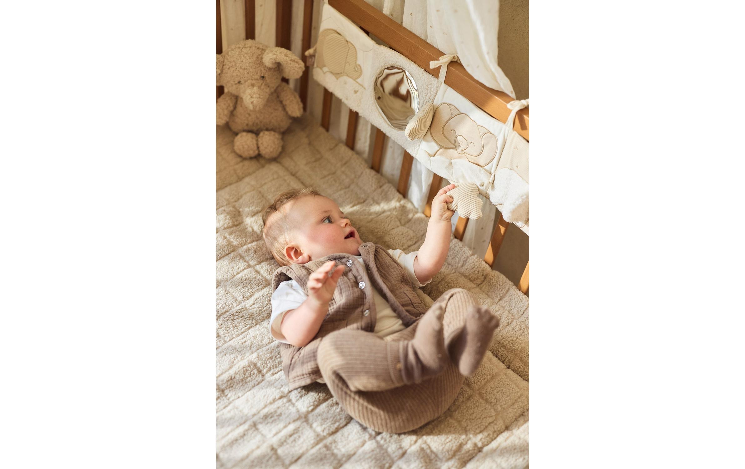 Jollein Tapis d'éveil »Box Teddy 75 x 95 cm« Weiche Krabbeldecke für den Laufstall