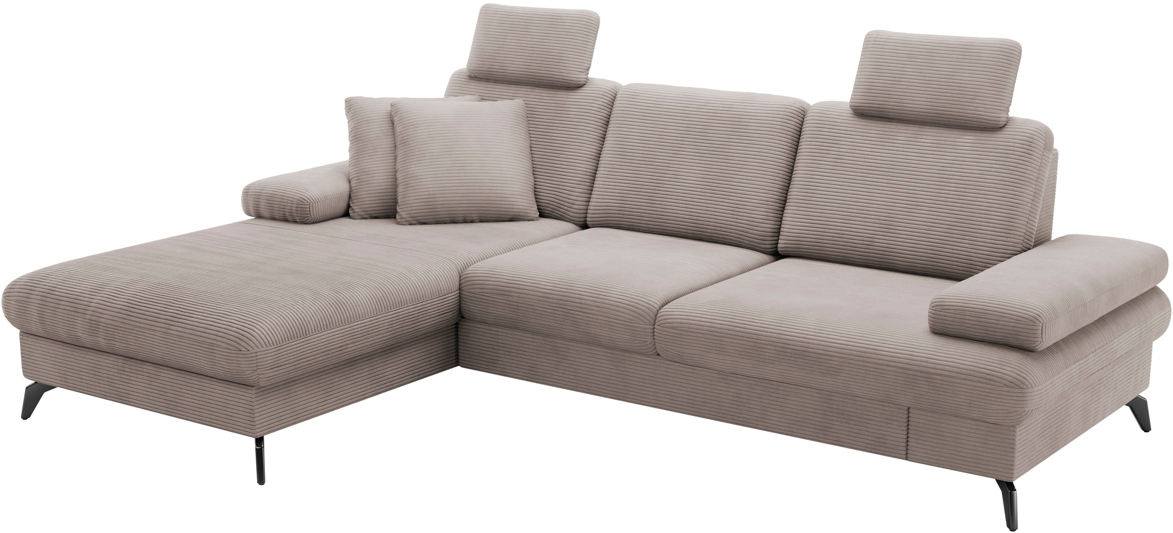 sit&more Ecksofa »Morris Jubi L-Form«, inkl. Armteilfunktion und 1 Zierkissen, wahlweise mit Bettfunktion
